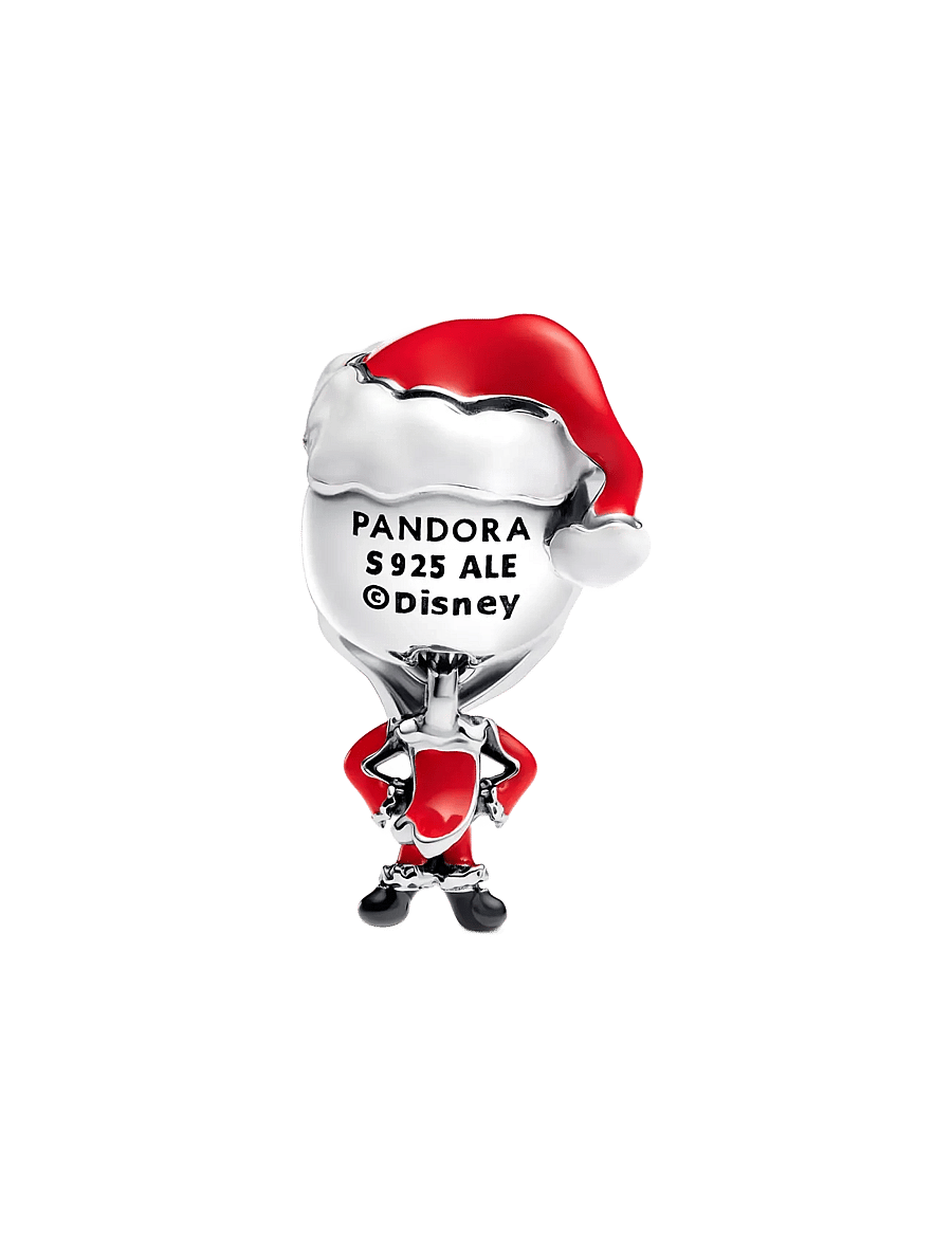 Pandora - Disney movable Jack Skellington sterling silver charm with black crystal, white, red and black ename - pendentifs - red - 2