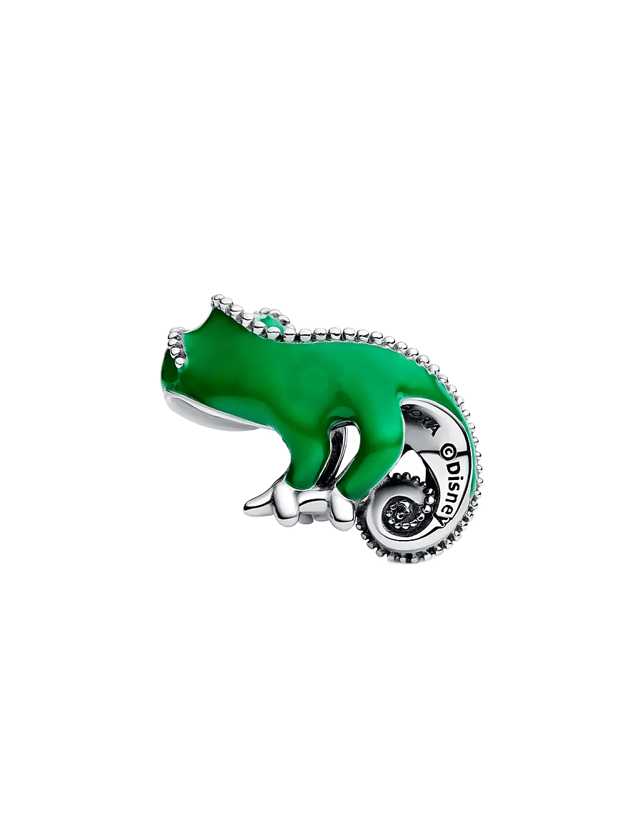 Pandora - Disney Tangled Pascal sterling silver charm with black crystal and color-changing green enamel - anhänger - green - 2
