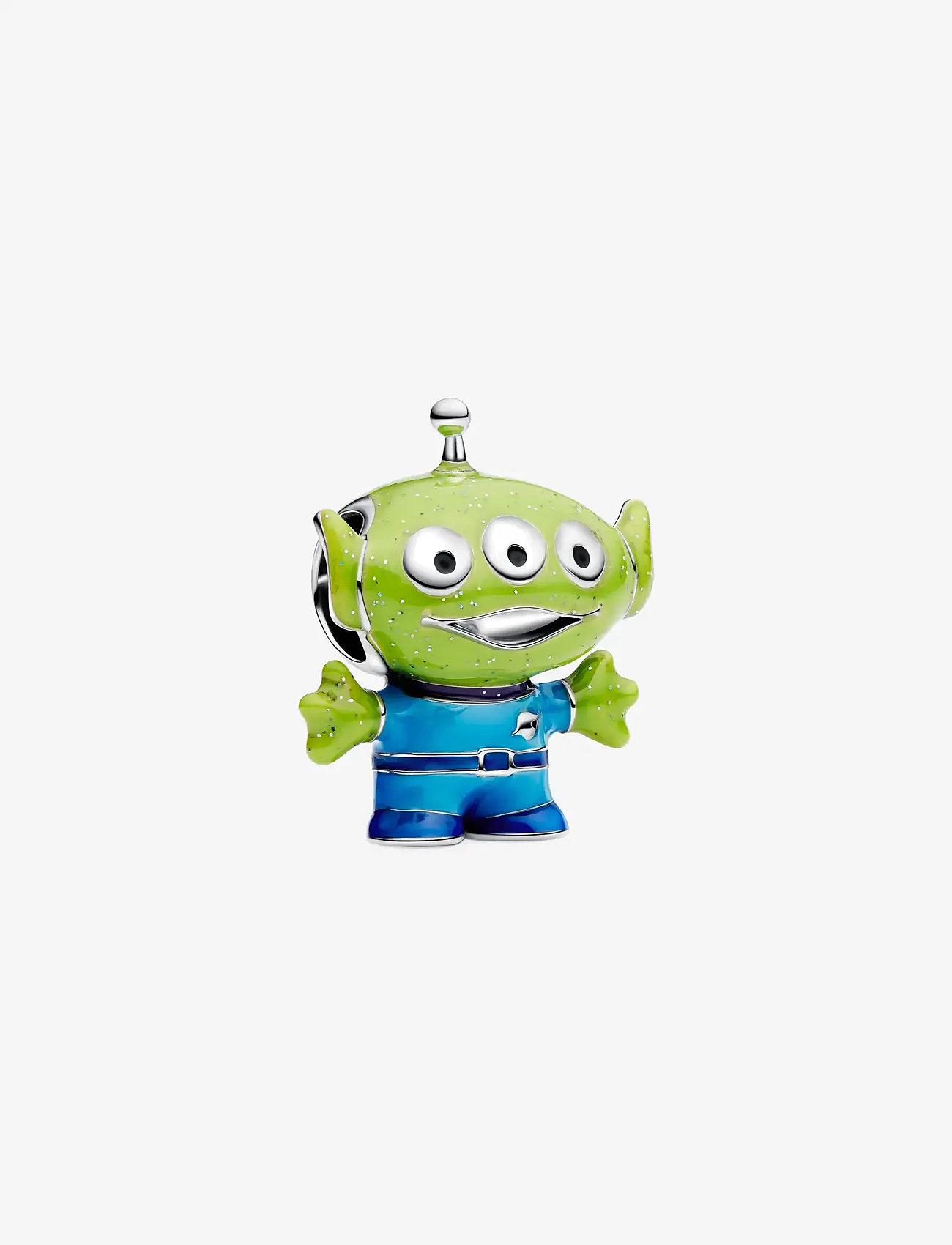 Pandora - Disney Pixar Little Green Men sterling silver charm with black, purple, blue and glittery green enam - hängen & berlocker - green - 1