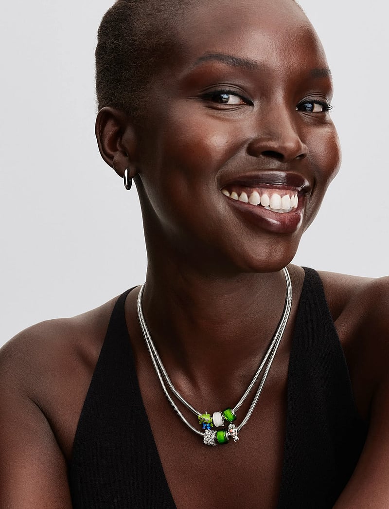 Pandora - Disney Pixar Little Green Men sterling silver charm with black, purple, blue and glittery green enam - hängen & berlocker - green - 4