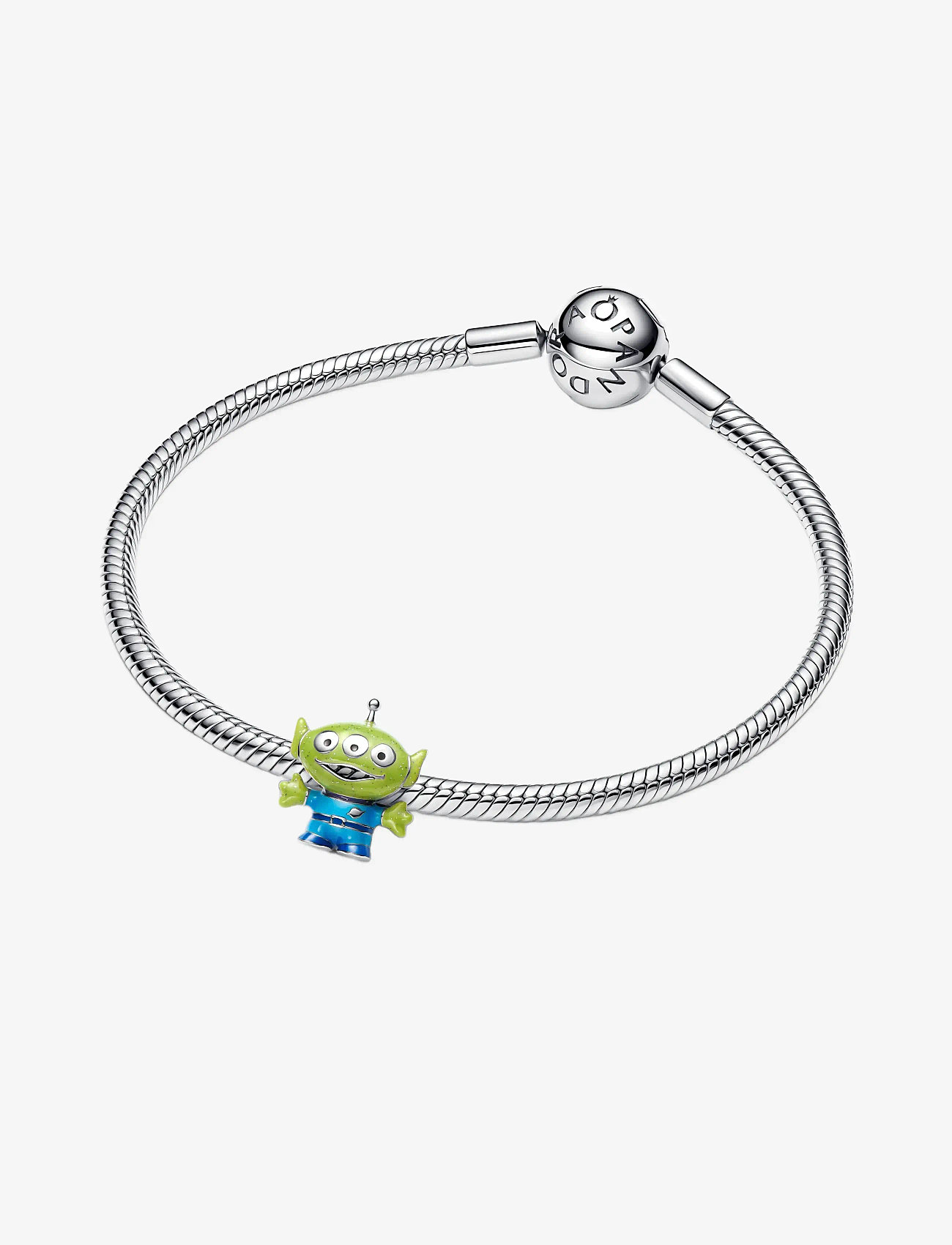 Pandora - Disney Pixar Little Green Men sterling silver charm with black, purple, blue and glittery green enam - hängen & berlocker - green - 3