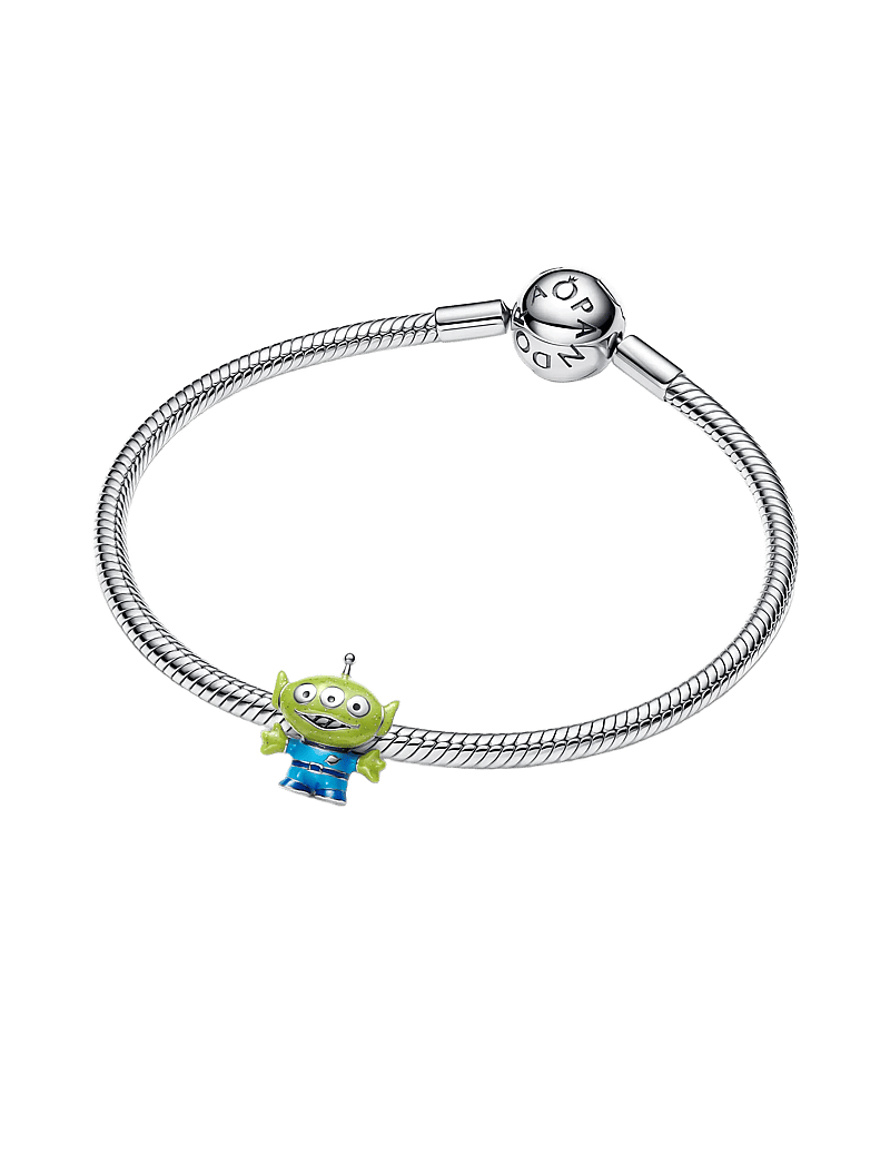 Pandora - Disney Pixar Little Green Men sterling silver charm with black, purple, blue and glittery green enam - hängen & berlocker - green - 3