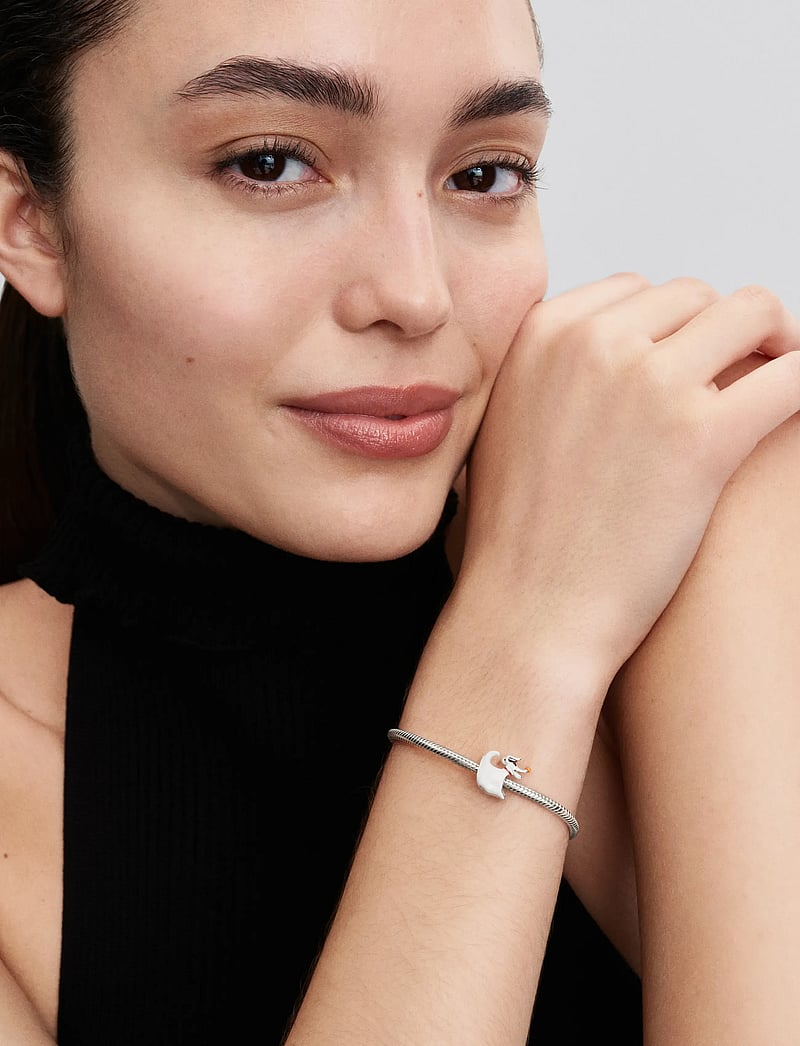 Pandora - Disney Dark Zero Dog sterling silver charm with black, red, orange and white glow in the dark enamel - anhänger - white - 0