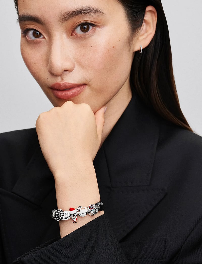 Pandora - Disney Dark Zero Dog sterling silver charm with black, red, orange and white glow in the dark enamel - anhänger - white - 3