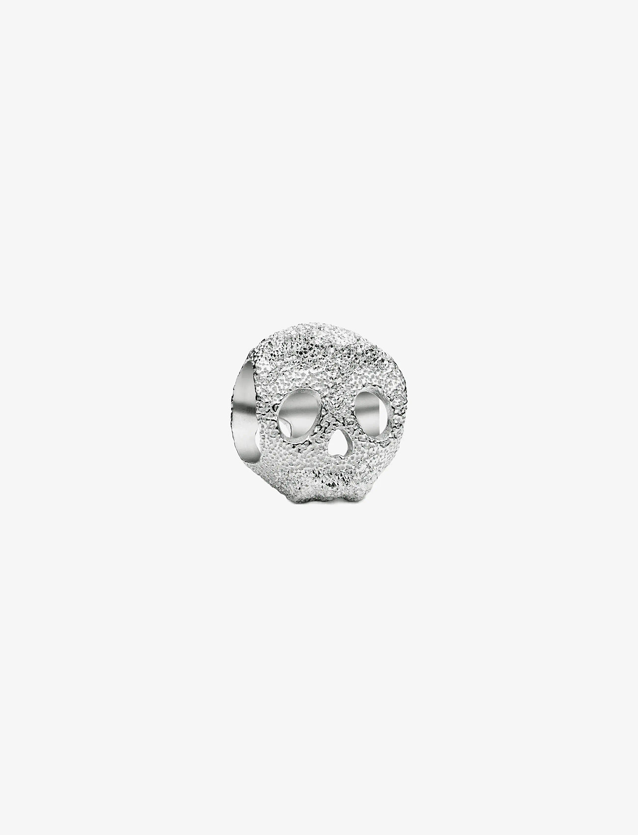 Pandora - Textured skull sterling silver mini charm - riipukset - no color - 1