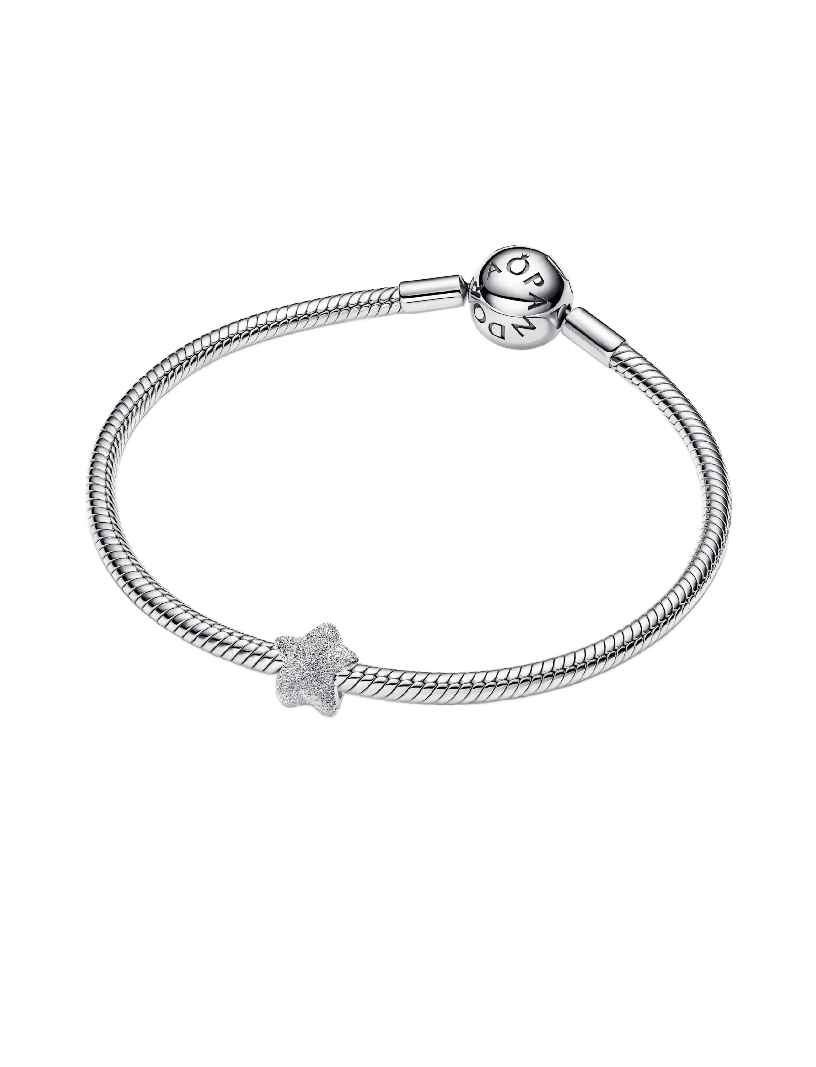 Pandora - Textured star sterling silver mini charm - vedhæng - no color - 2