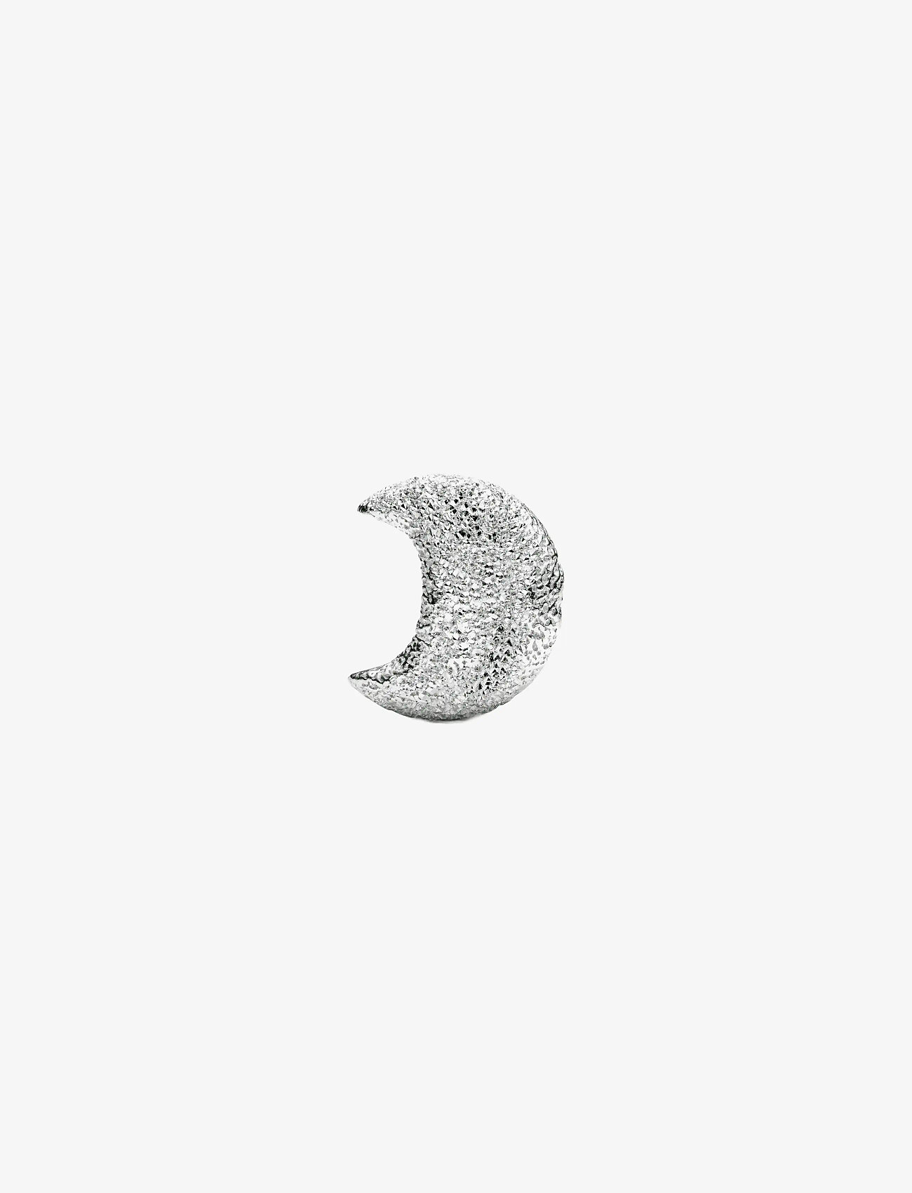 Pandora - Textured moon sterling silver mini charm - pendants - no color - 1