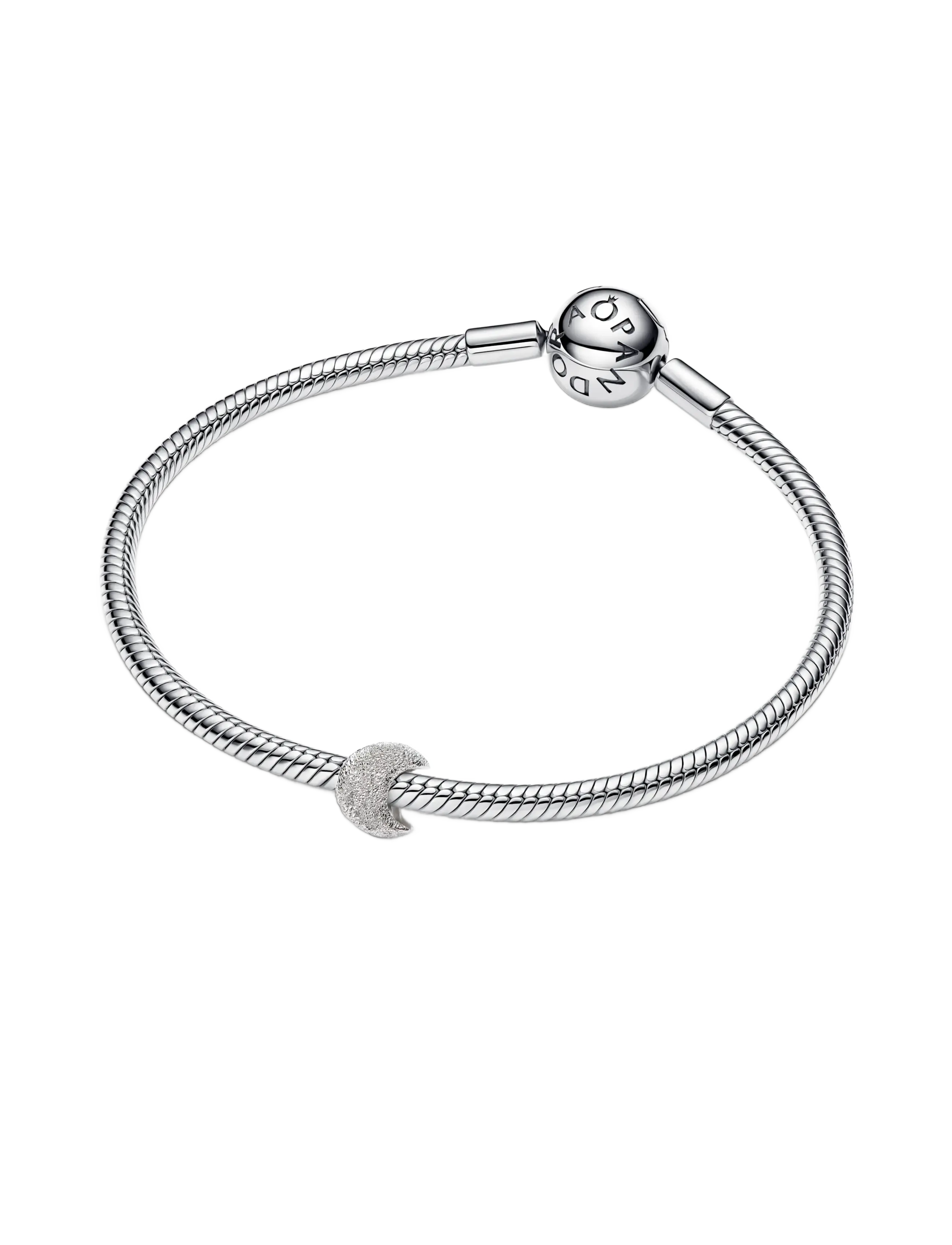 Pandora - Textured Moon Mini Charm - pendants - no color - 2