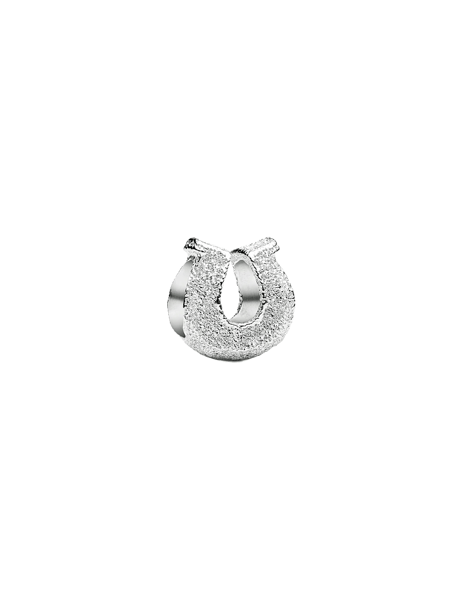 Pandora - Textured horseshoe sterling silver mini charm - hengiskraut - no color - 1