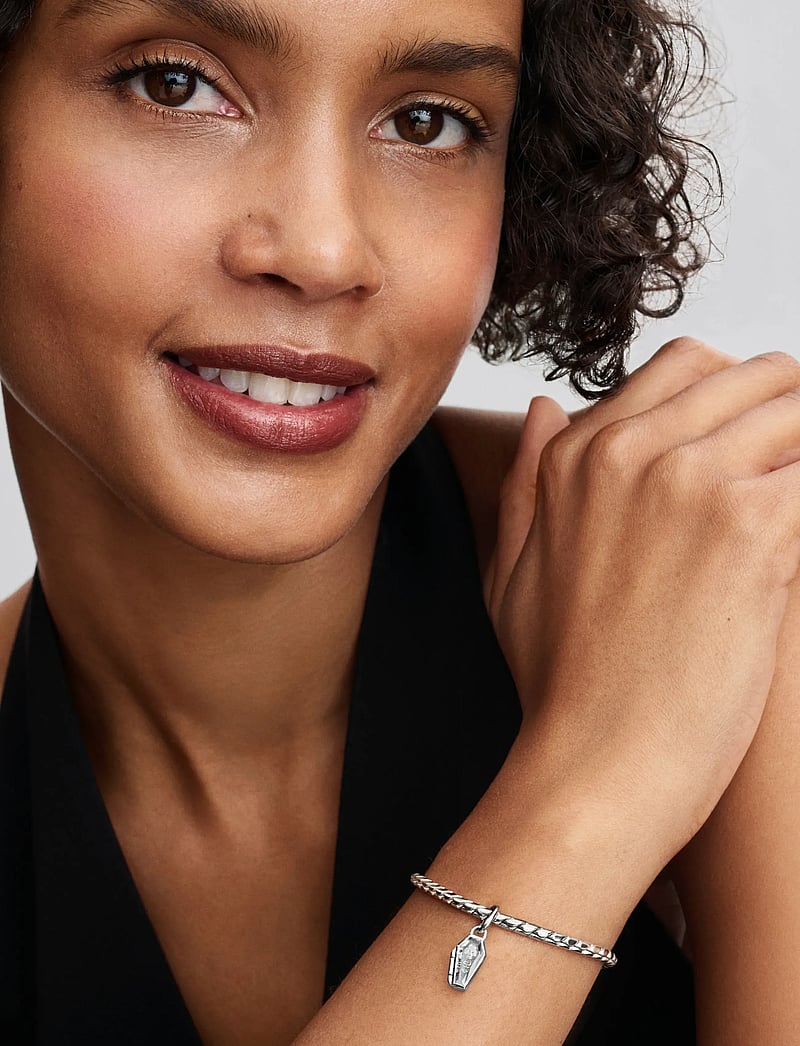 Pandora - Openable coffin sterling silver dangle with clear cubic zirconia and glittery teal glow in the dark - anhänger - green - 0