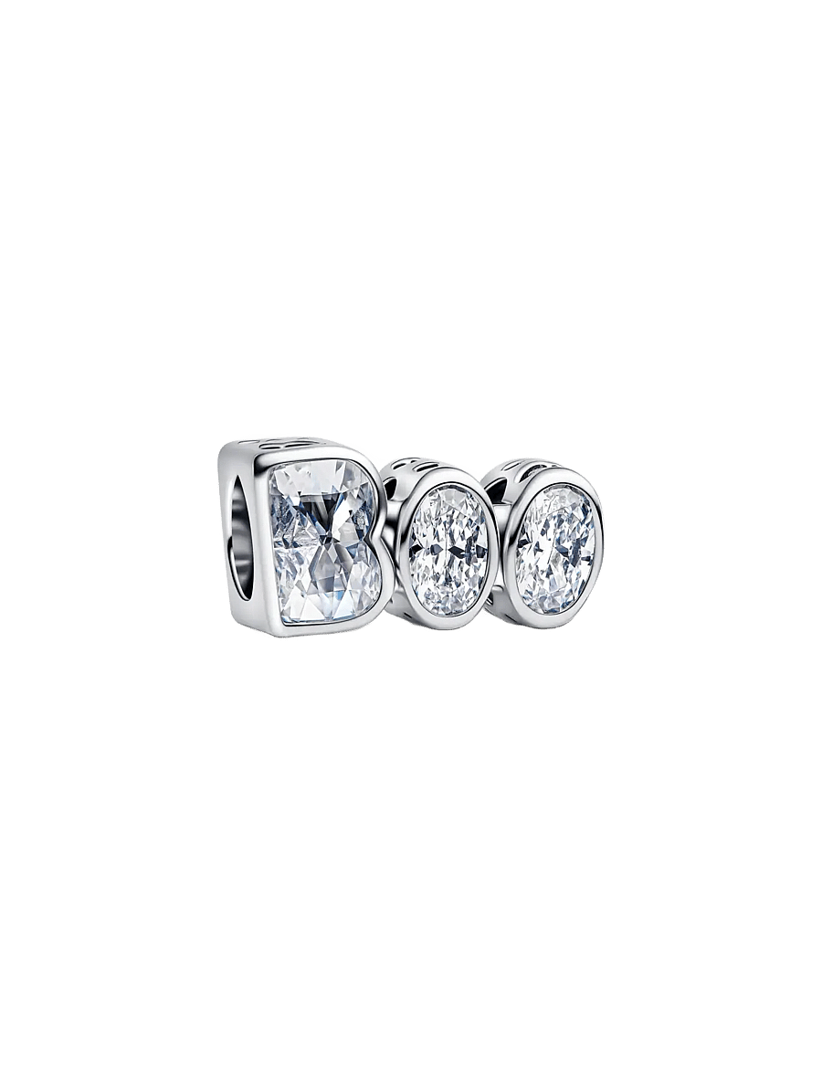 Pandora - BOO sterling silver charm with clear cubic zirconia and glow in the dark enamel - vedhæng - clear - 1