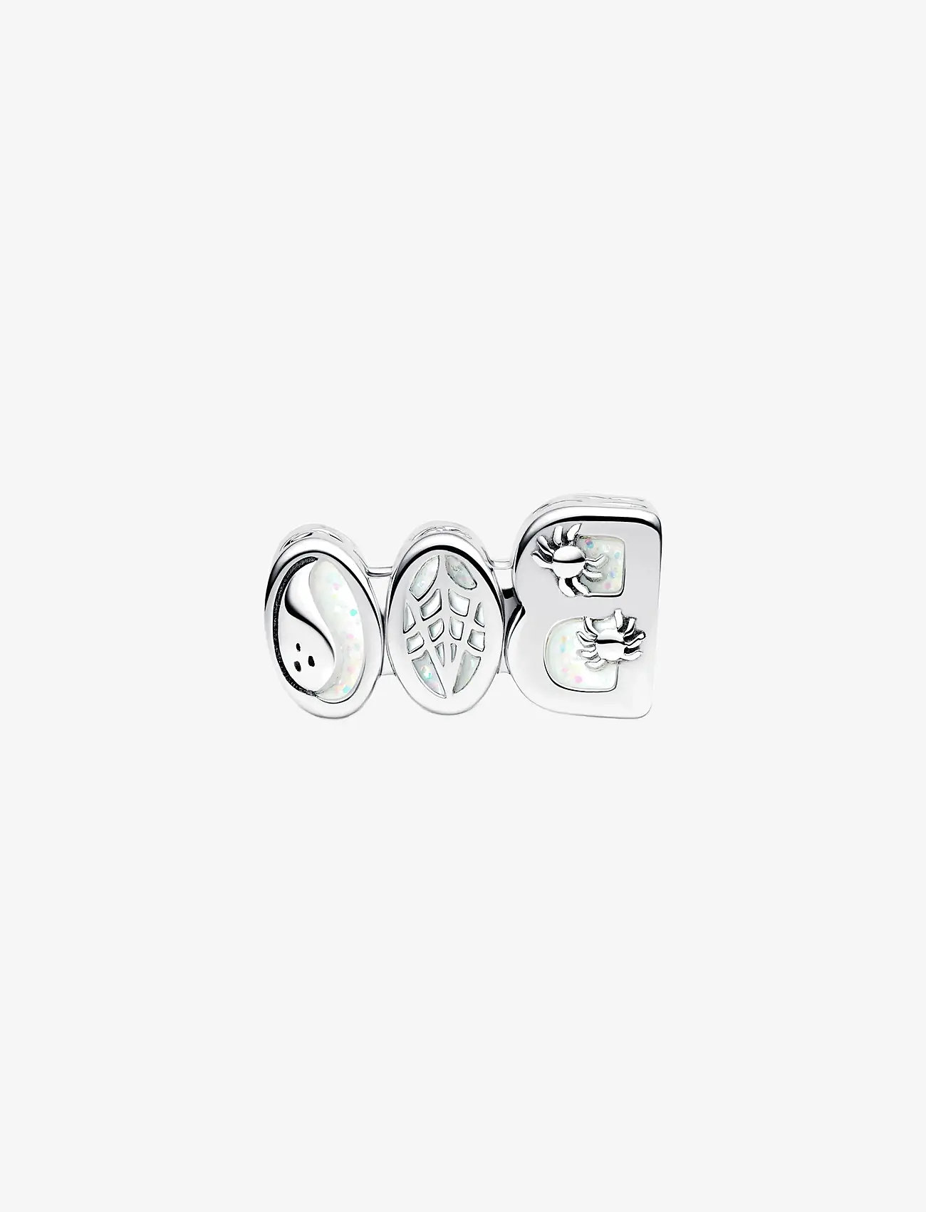 Pandora - BOO sterling silver charm with clear cubic zirconia and glow in the dark enamel - hängen & berlocker - clear - 2