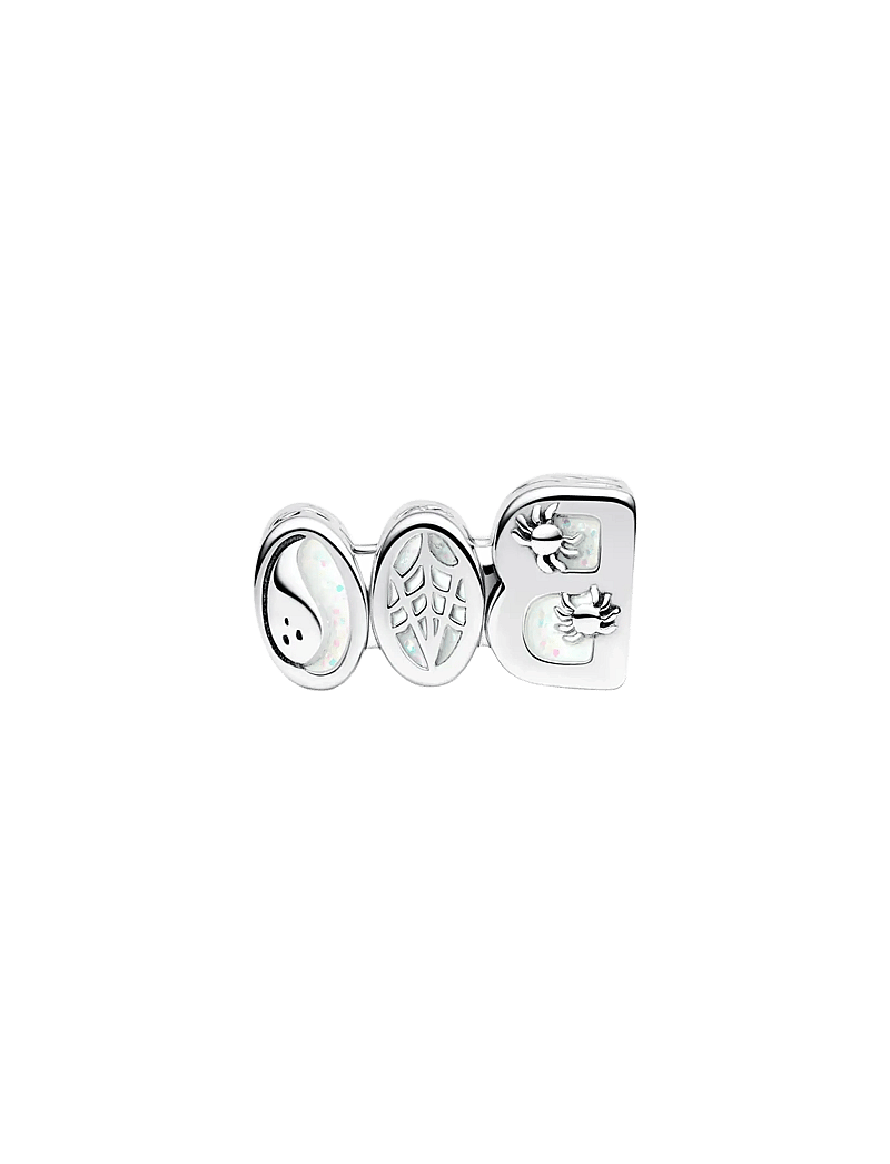 Pandora - BOO sterling silver charm with clear cubic zirconia and glow in the dark enamel - hängen & berlocker - clear - 2