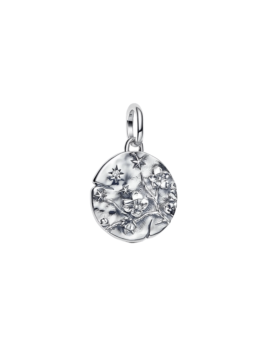 Pandora - Cherry Blossom Medallion Charm - anhänger - clear - 1