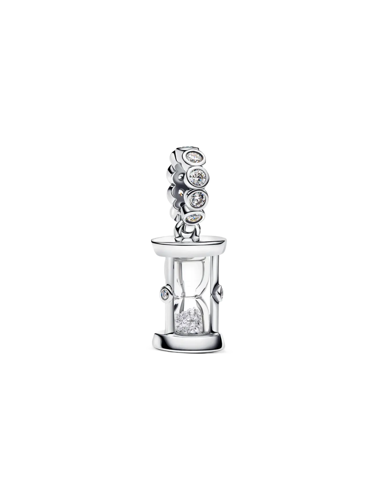 Pandora Hourglass sterling silver dangle with clear cubic zirconia and glass - Festtøj - CLEAR / undefined