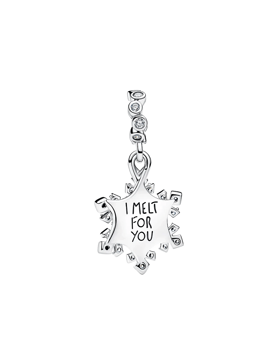 Pandora - Snowflake and star sterling silver double dangle - anhänger - white - 2