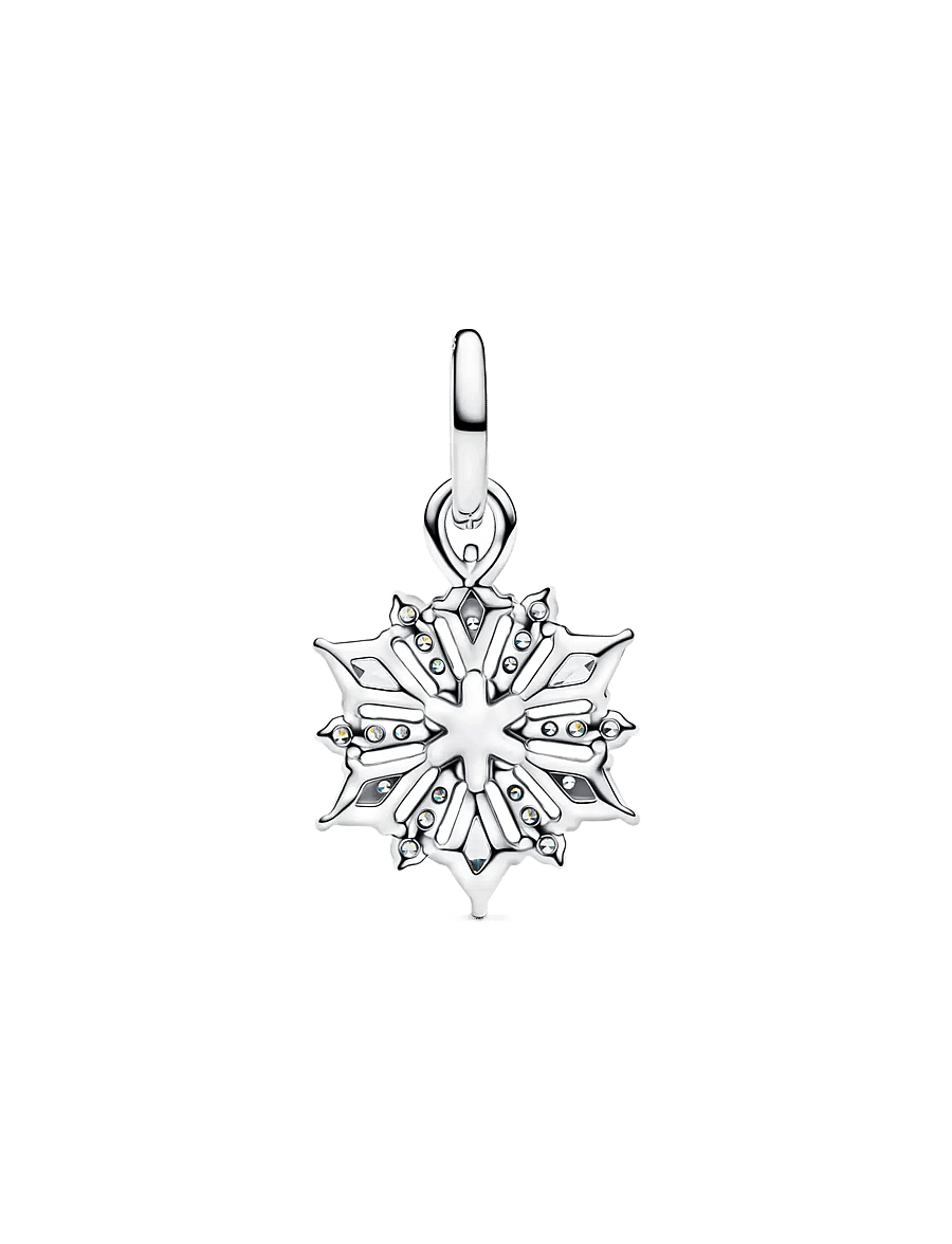 Pandora - Disney Frozen snowflake sterling silver dangle with water blue crystal and clear cubic zirconia - pendentifs - blue - 2