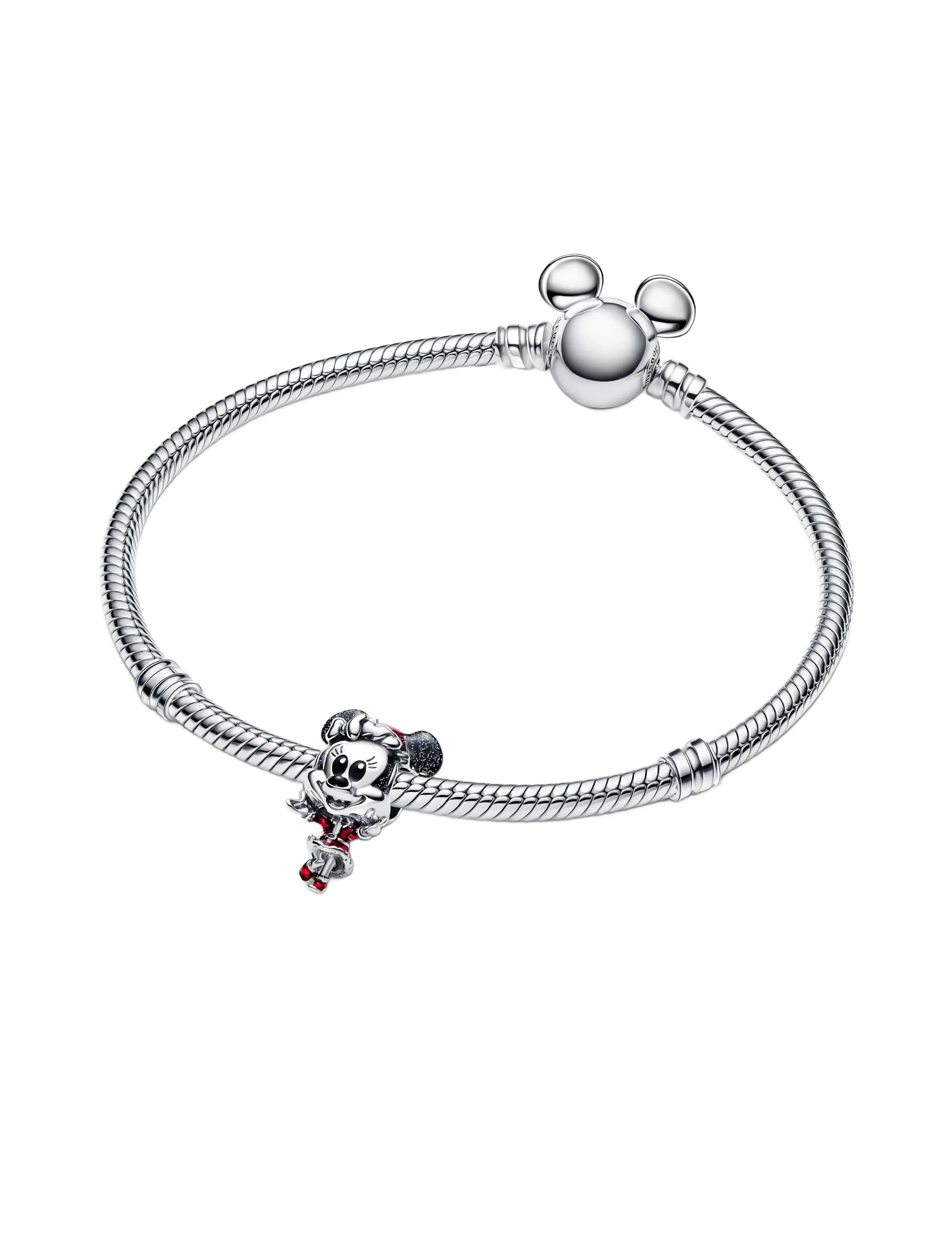 Pandora - Disney Minnie Mouse sterling silver charm - hengiskraut - red - 3