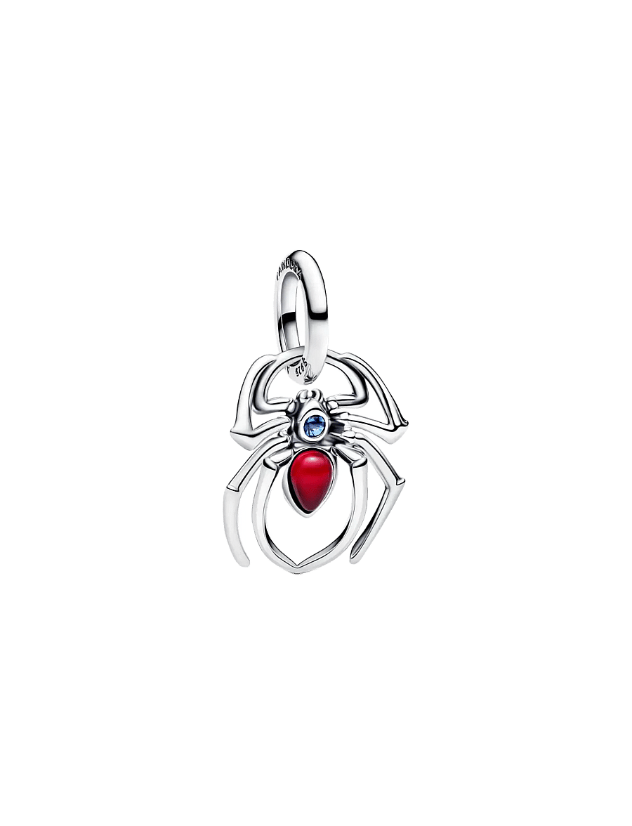 Pandora - Marvel Spider sterling silver dangle with sky blue and fuchsia rose crystal - anheng - red - 1