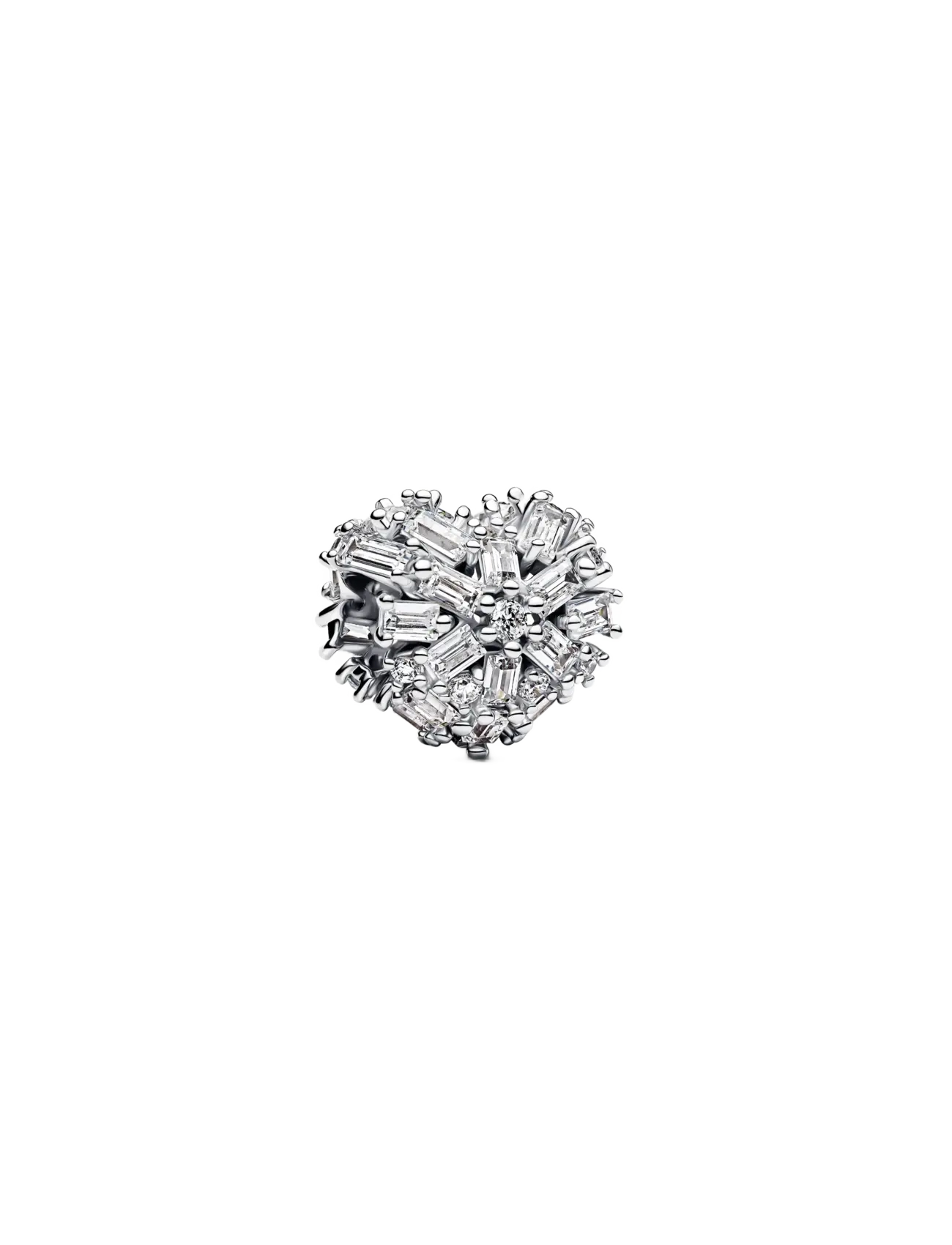 Pandora Heart sterling silver charm with clear cubic zirconia - Charms - CLEAR / undefined