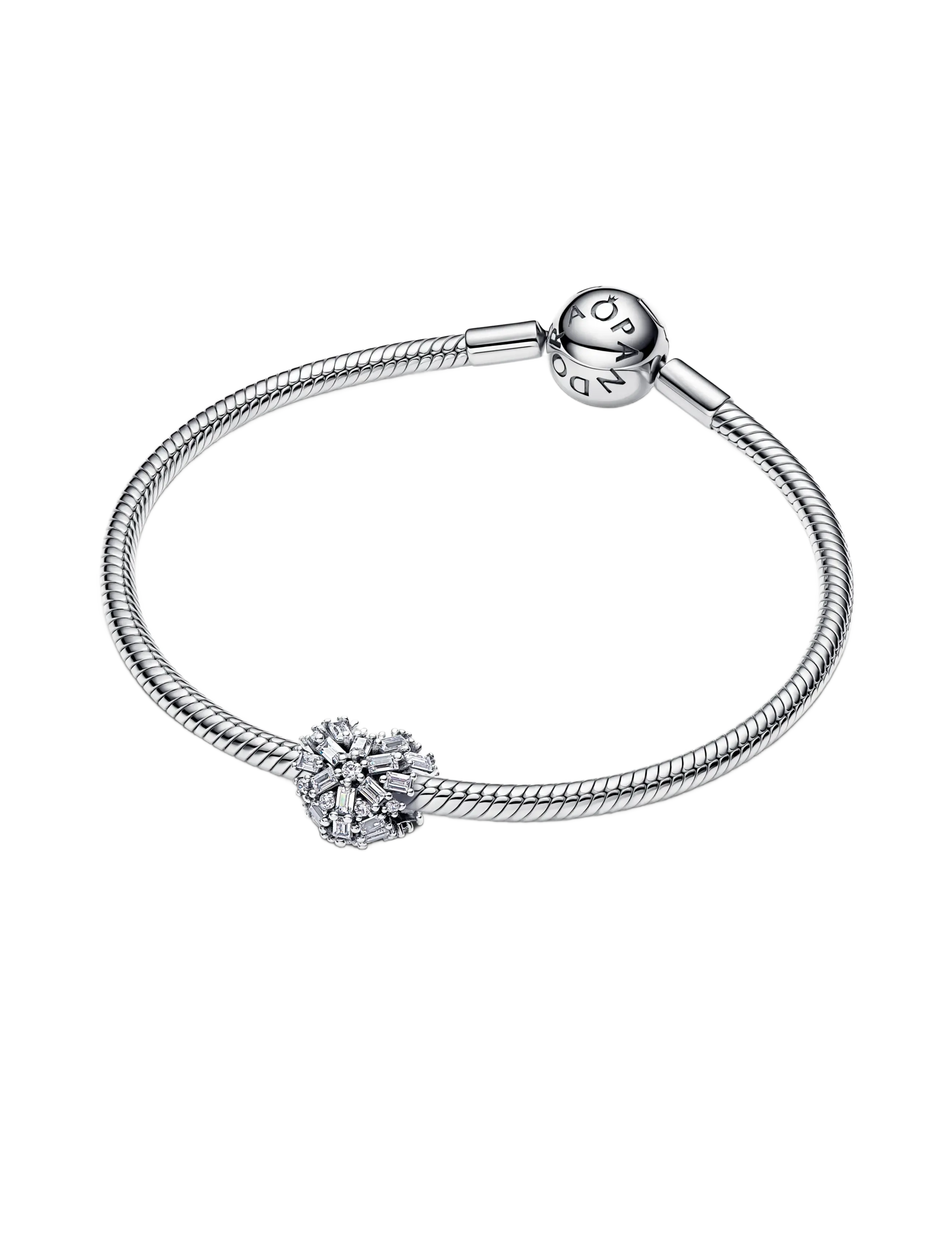 Pandora - Heart sterling silver charm with clear cubic zirconia - vedhæng - clear - 2