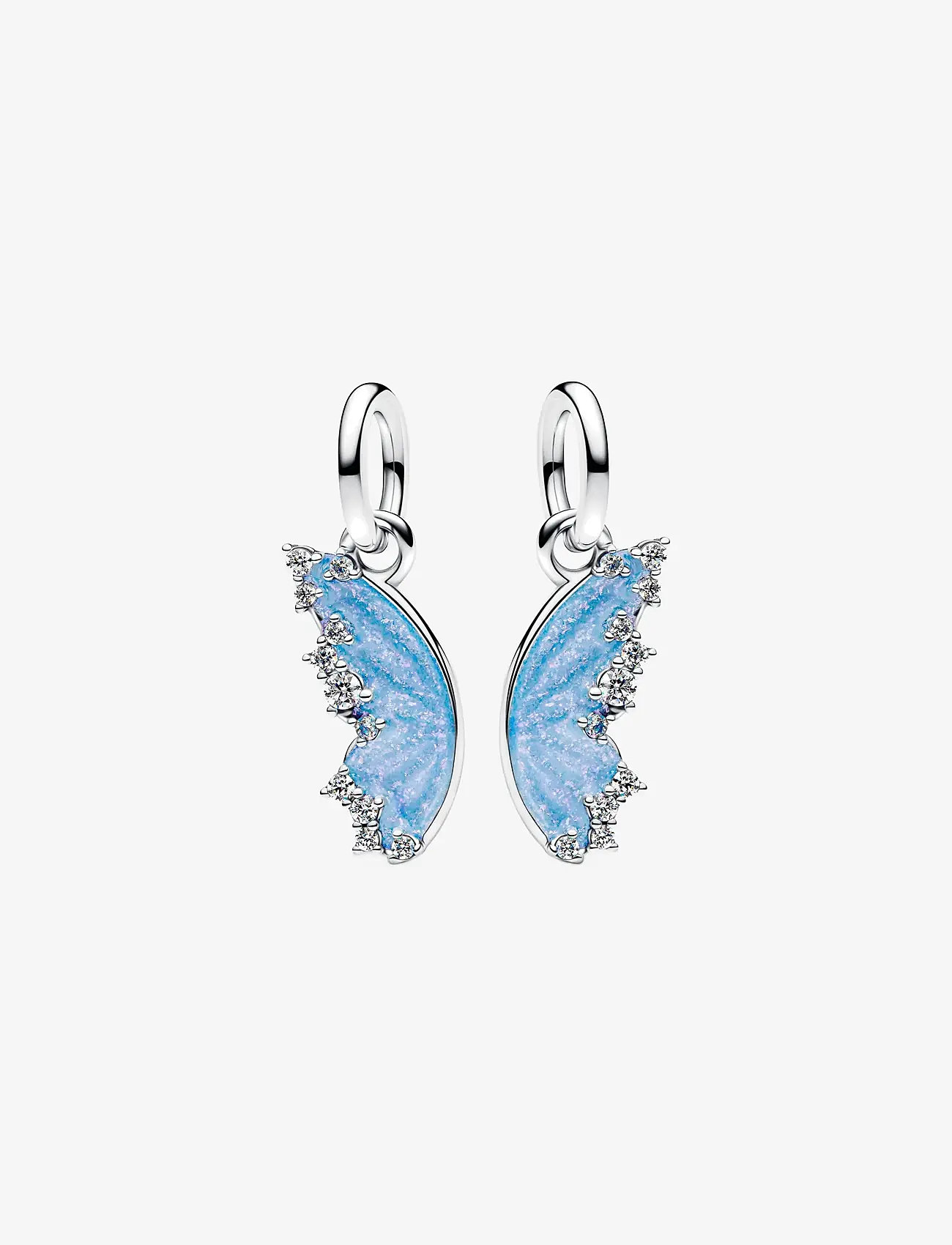 Pandora Butterfly Sterling Silver Splittable Dangle With Clear