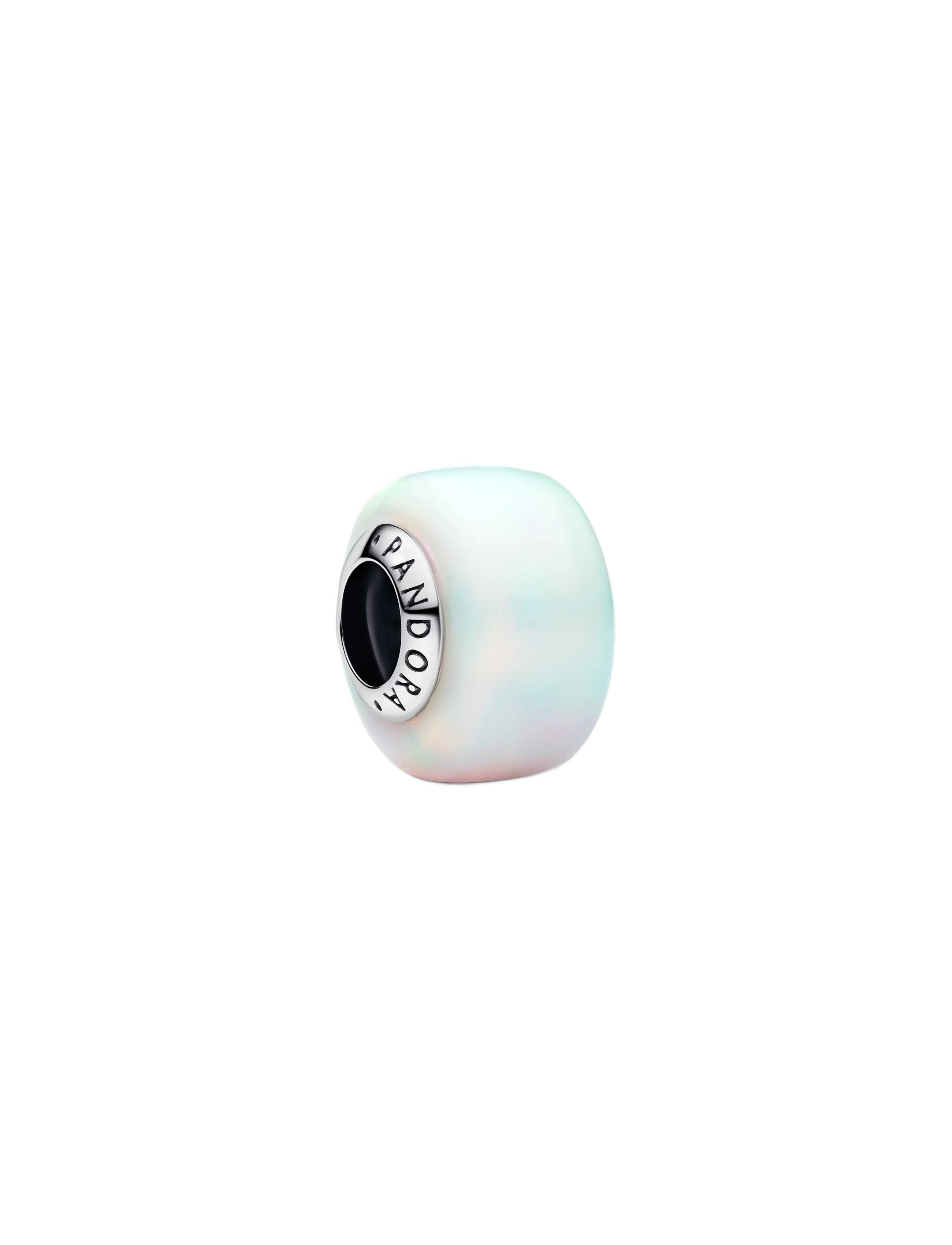 Pandora Sterling silver charm with aurora lab-grown opal resin - Jewellery - WHITE / white