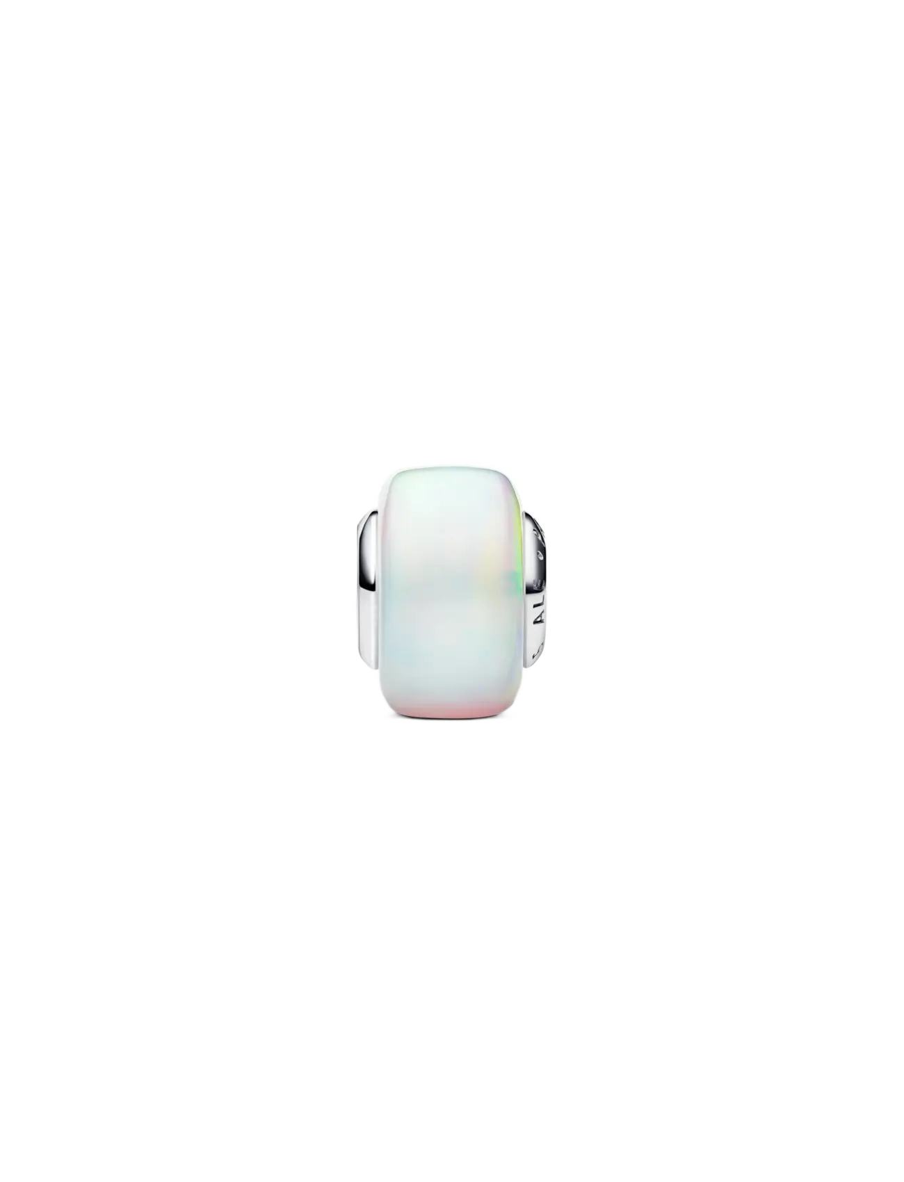 Pandora - Sterling silver charm with aurora lab-grown opal resin - vedhæng - white - 2
