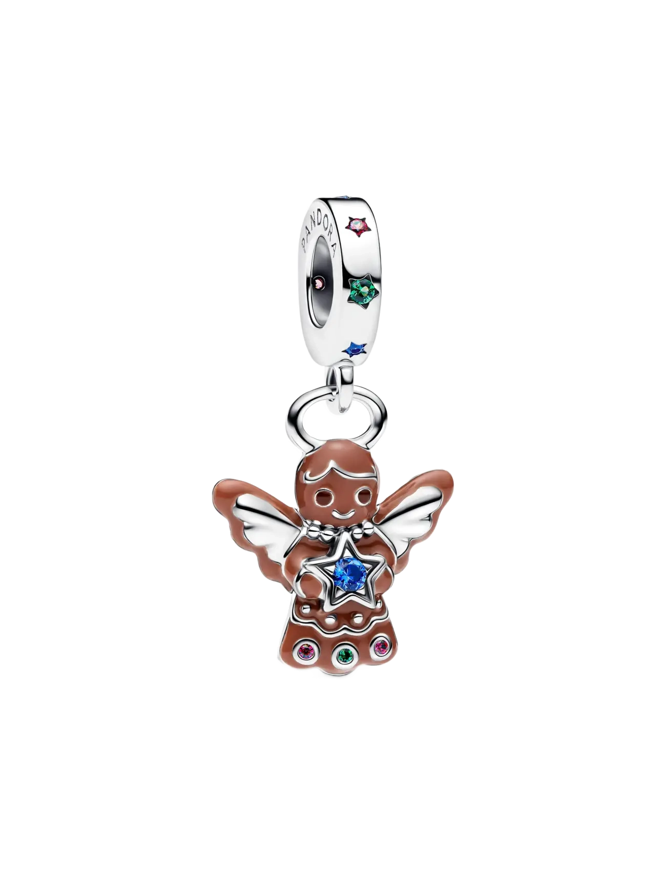 Pandora Gingerbread angel sterling silver dangle - Charms - BROWN / silver