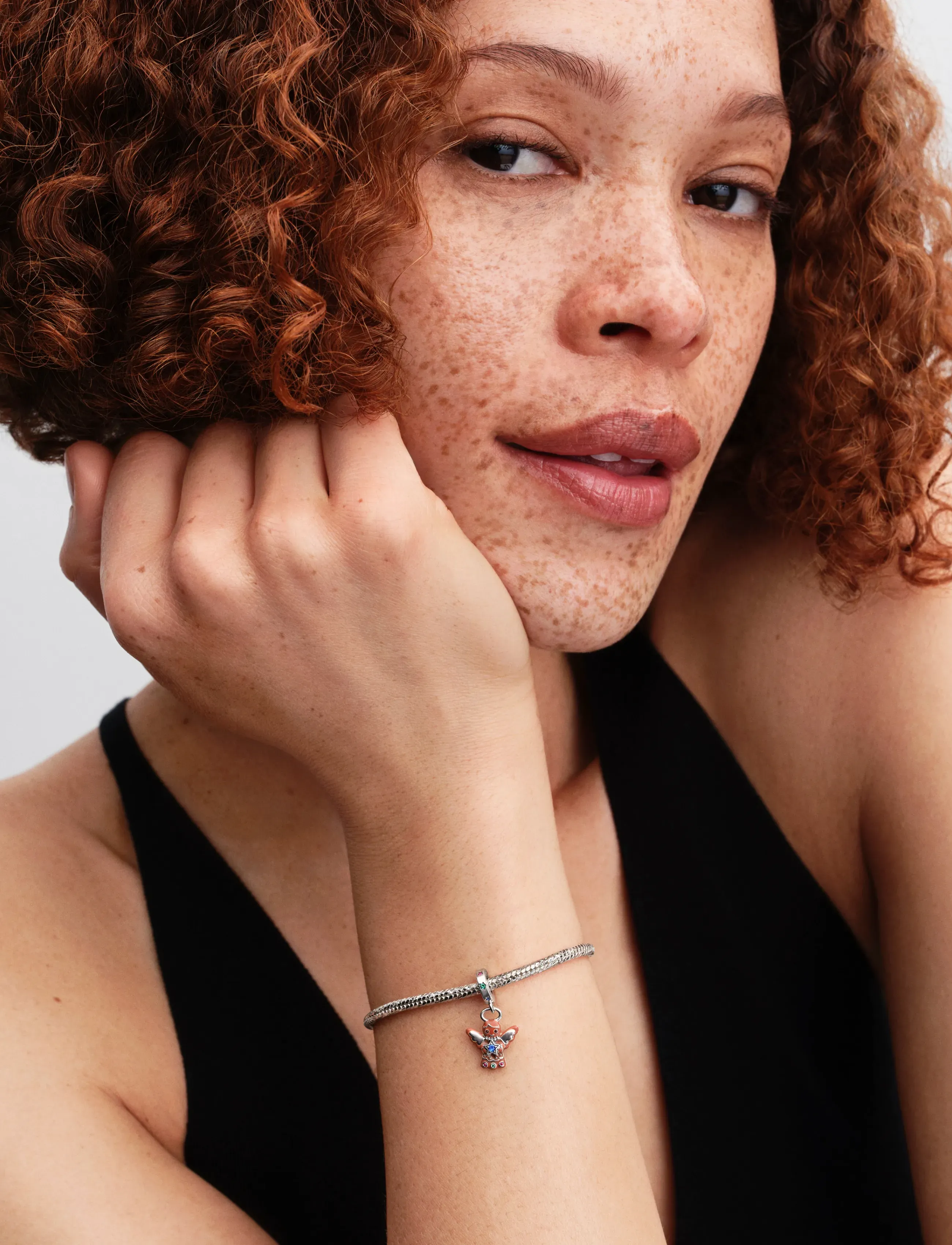 Pandora Gingerbread Angel Sterling Silver Dangle, Honningkage Engel Dingle Charm, Sølv, Str: ONE SIZE