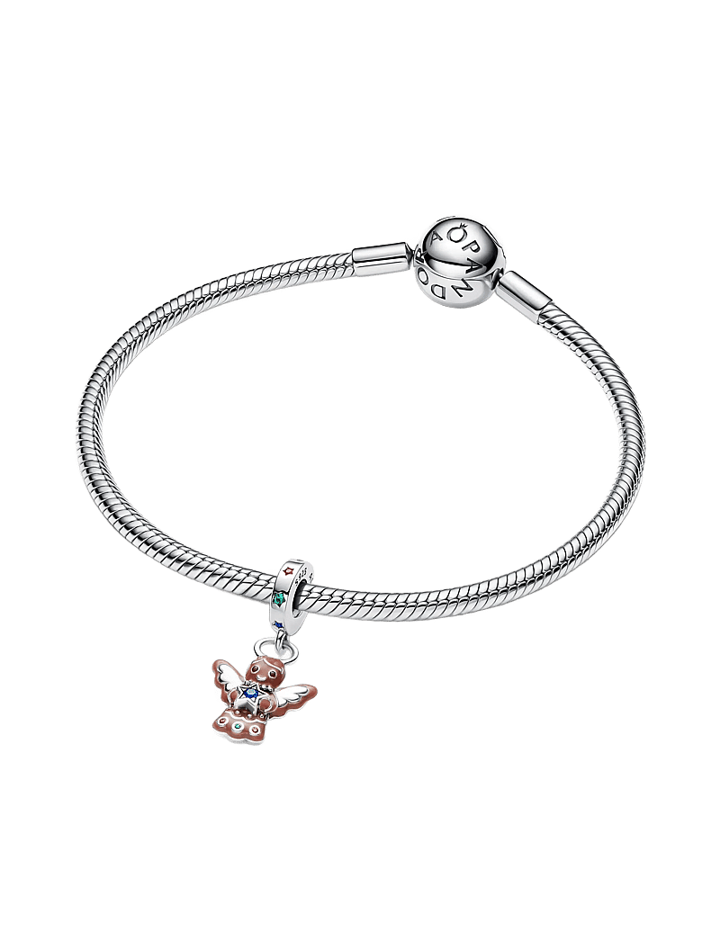 Pandora - Gingerbread angel sterling silver dangle - hangers - brown - 3