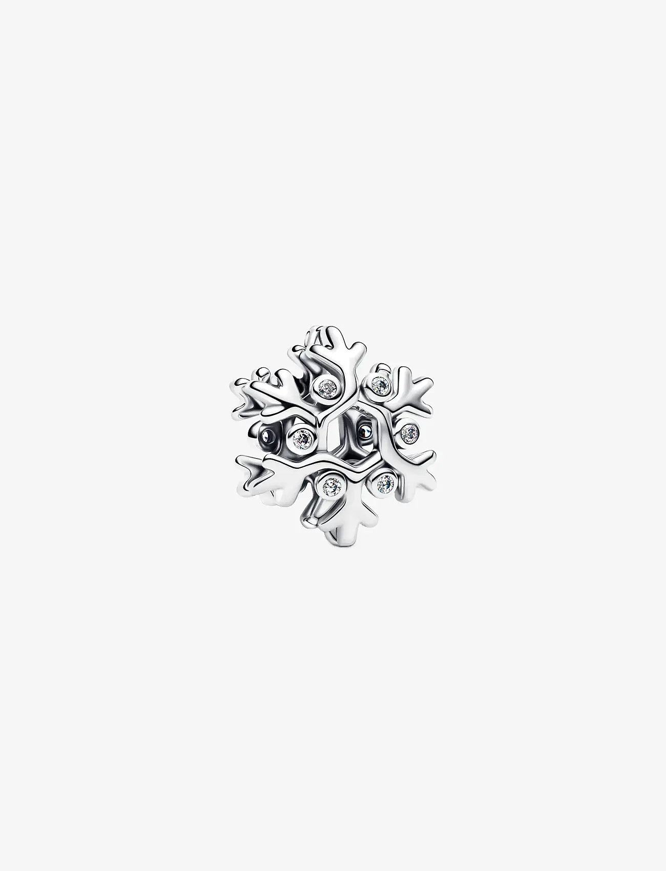 Pandora - Snowflake sterling silver charm - vedhæng - clear - 1
