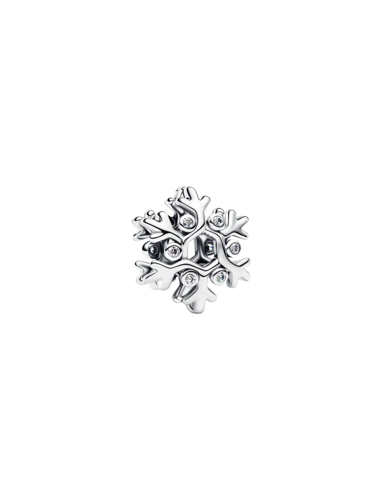 Pandora Snowflake sterling silver charm - Festtøj - CLEAR / undefined