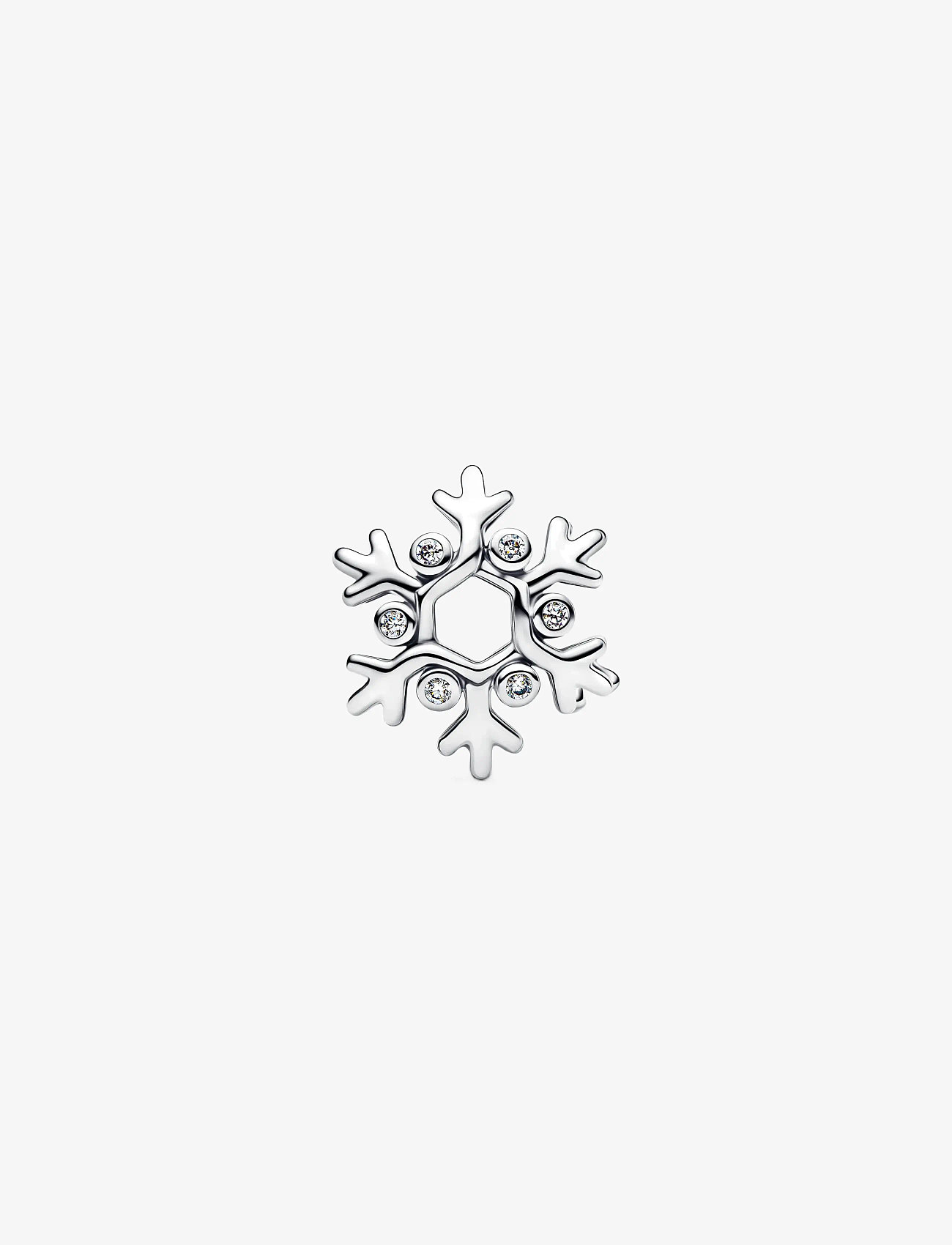 Pandora - Snowflake sterling silver charm - vedhæng - clear - 2