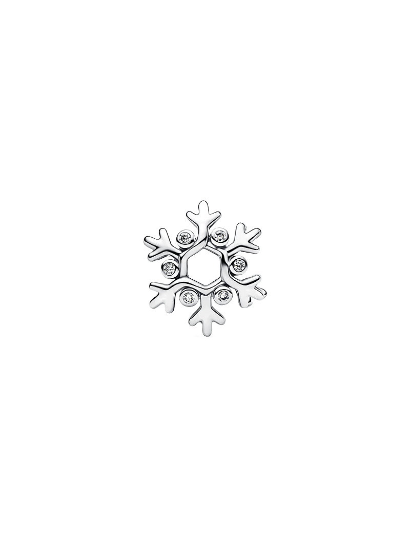 Pandora - Snowflake sterling silver charm - anheng - clear - 2