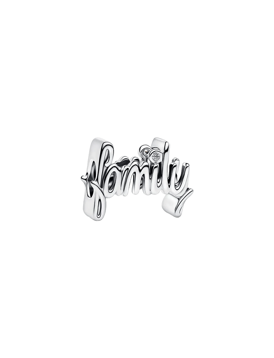 Pandora - Family sterling silver charm with clear cubic zirconia - anhänger - clear - 1