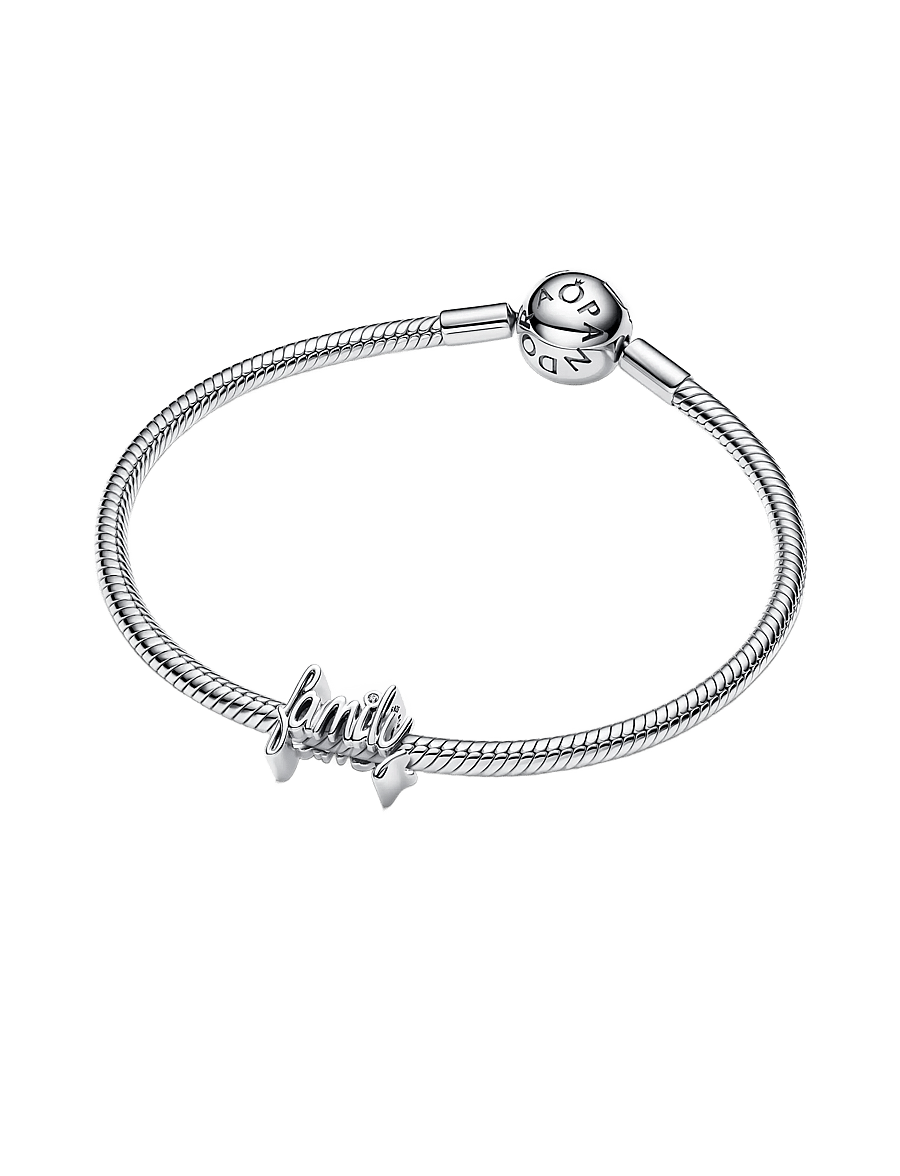 Pandora - Family sterling silver charm with clear cubic zirconia - anhänger - clear - 2