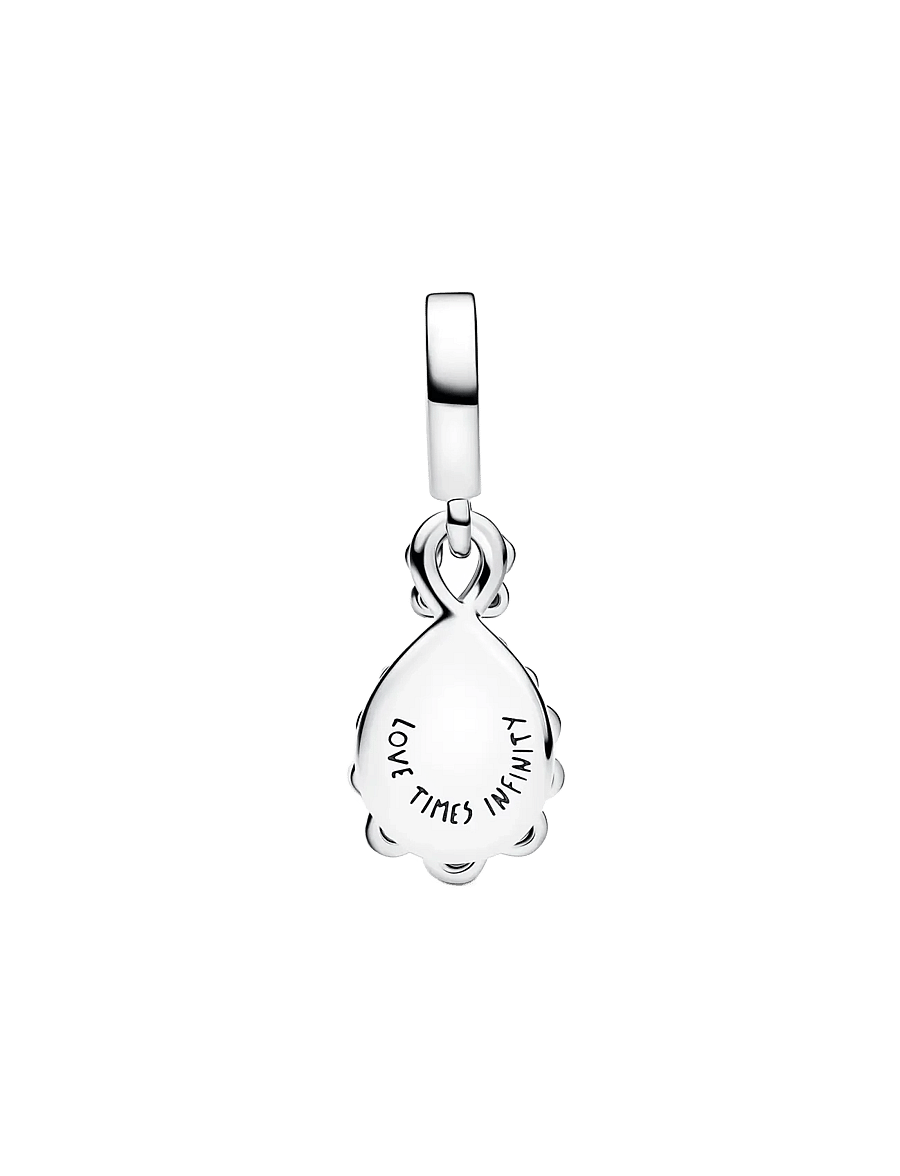 Pandora - Infinity sterling silver double dangle with clear cubic zirconia and aurora lab-grown opal resin - anhänger - white - 2