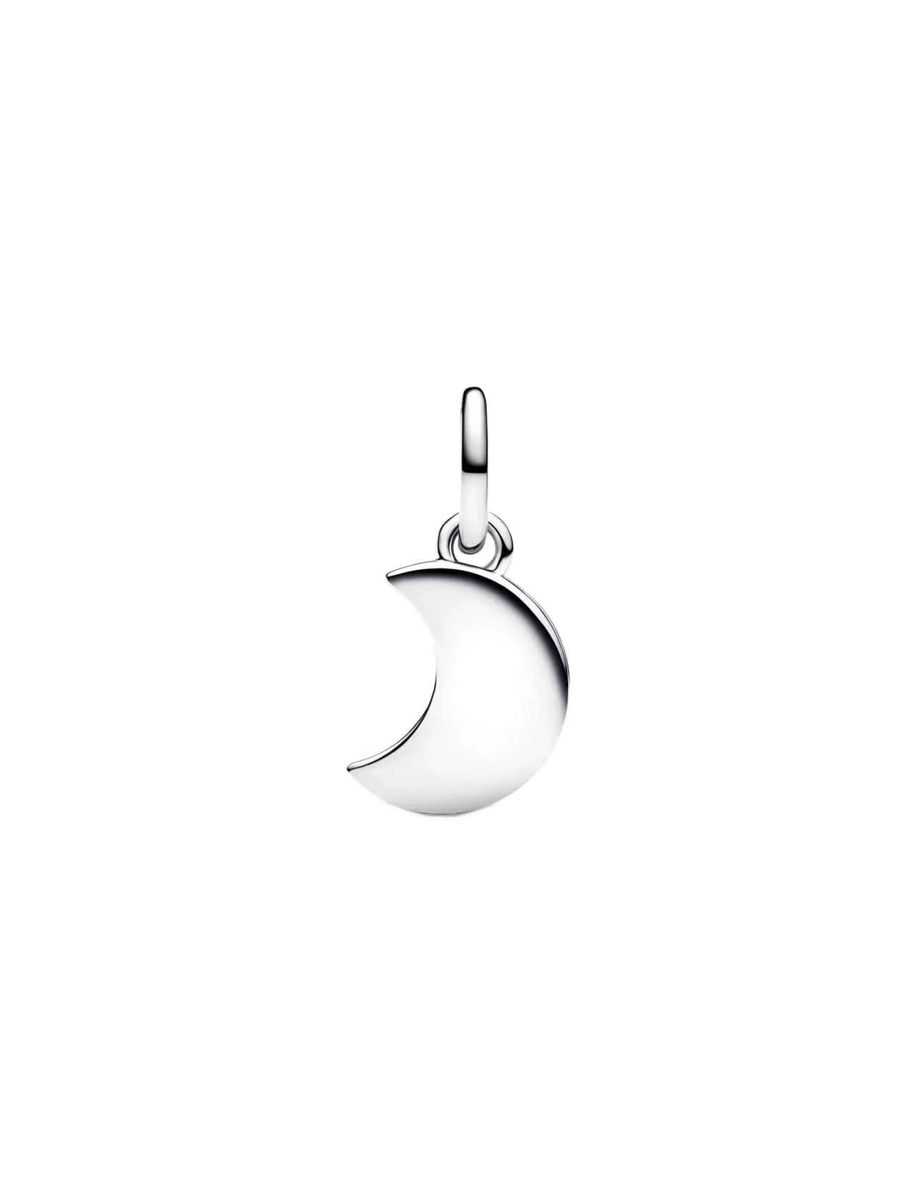 Pandora - Moon sterling silver double dangle with moonstone iridescent glass - pendants - white - 2