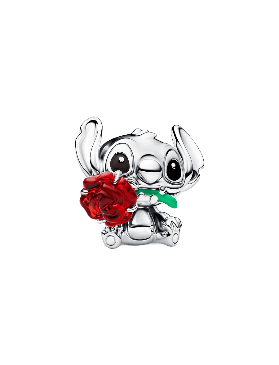 Pandora - Disney Stitch Rose Murano Glass Charm - vedhæng - red - 1