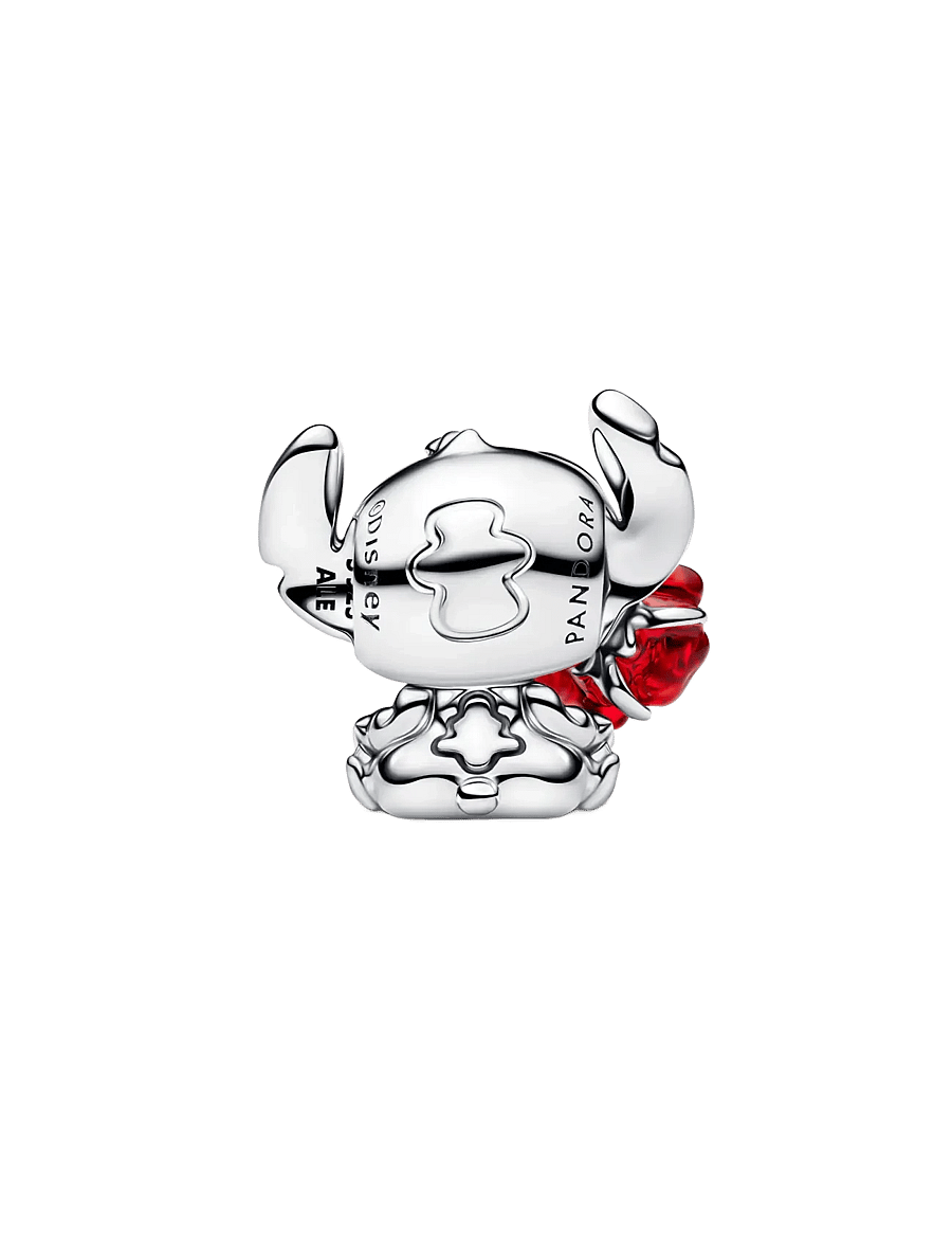 Pandora - Disney Stitch Rose Murano Glass Charm - vedhæng - red - 2