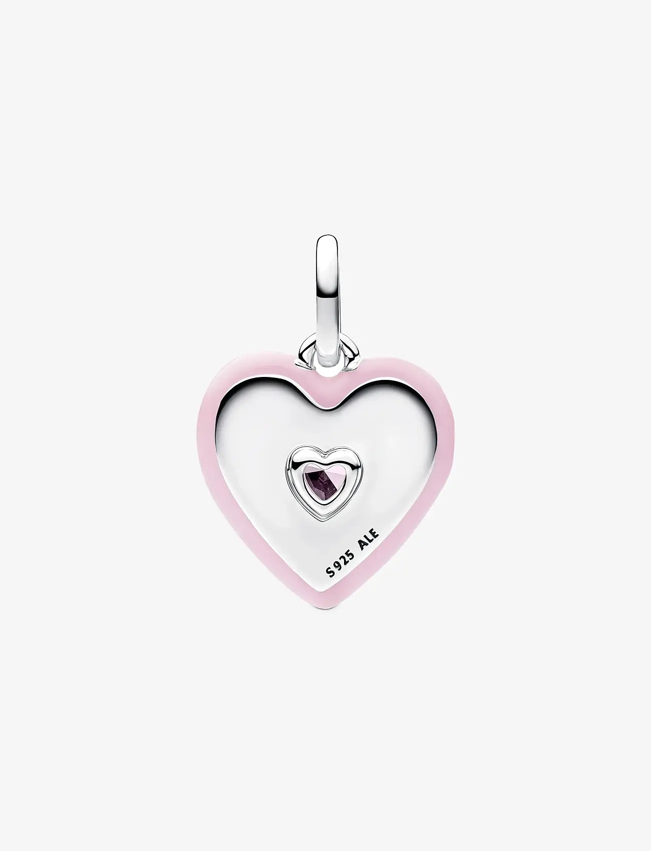 Pandora - Radiating Pink Heart Medallion Charm - vedhæng - pink - 2