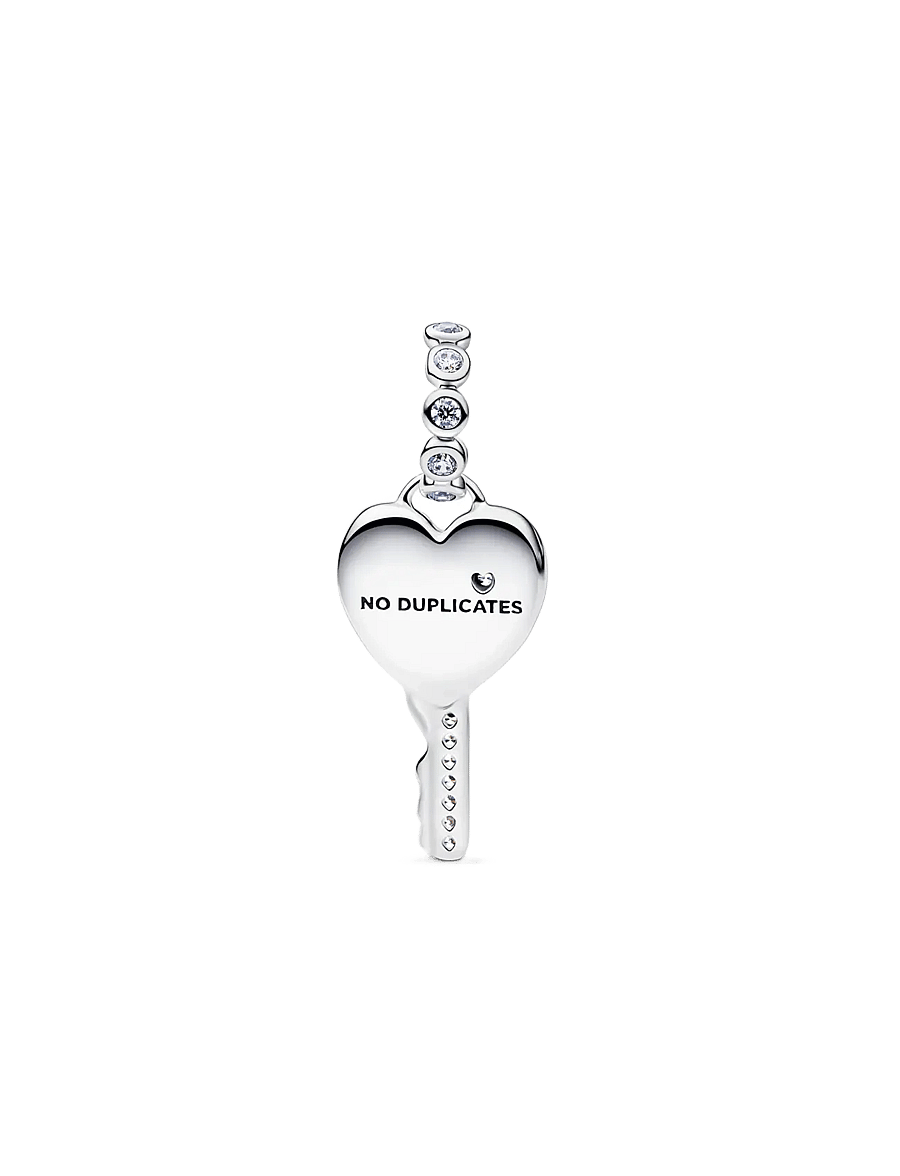 Pandora - Opalescent Heart Key Dangle Charm - vedhæng - pink - 2