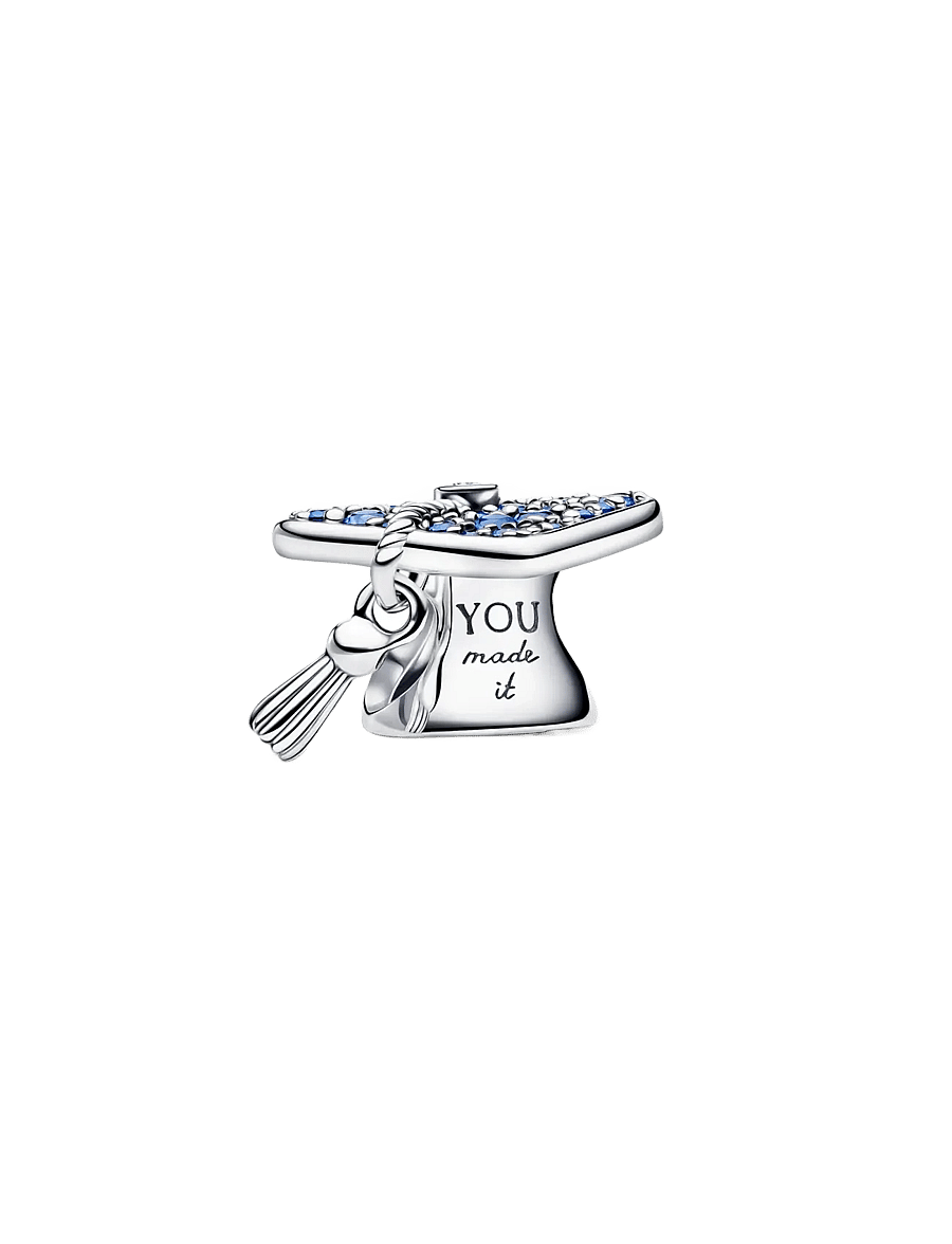 Pandora - Sparkling Blue 2026 Graduation Cap Charm - blue - 1