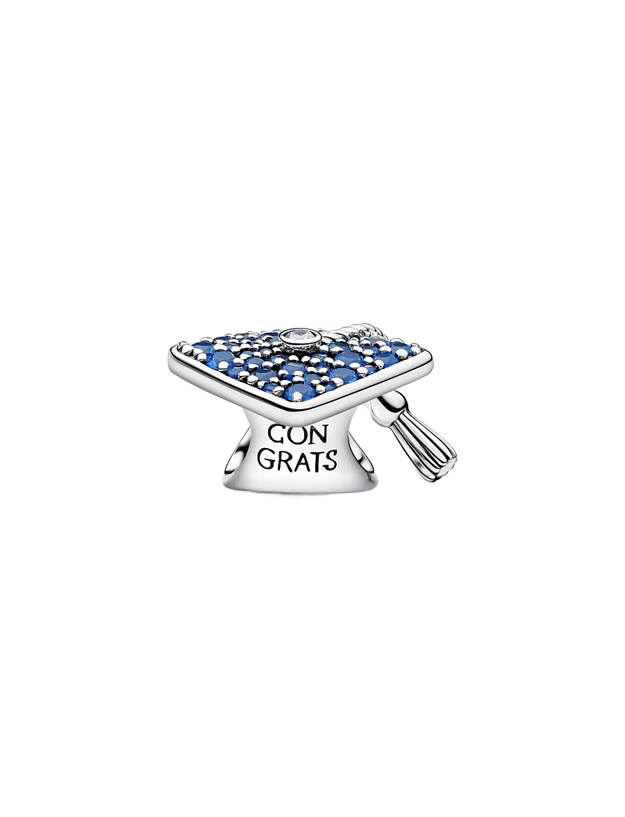 Pandora - Sparkling Blue 2026 Graduation Cap Charm - blue - 2