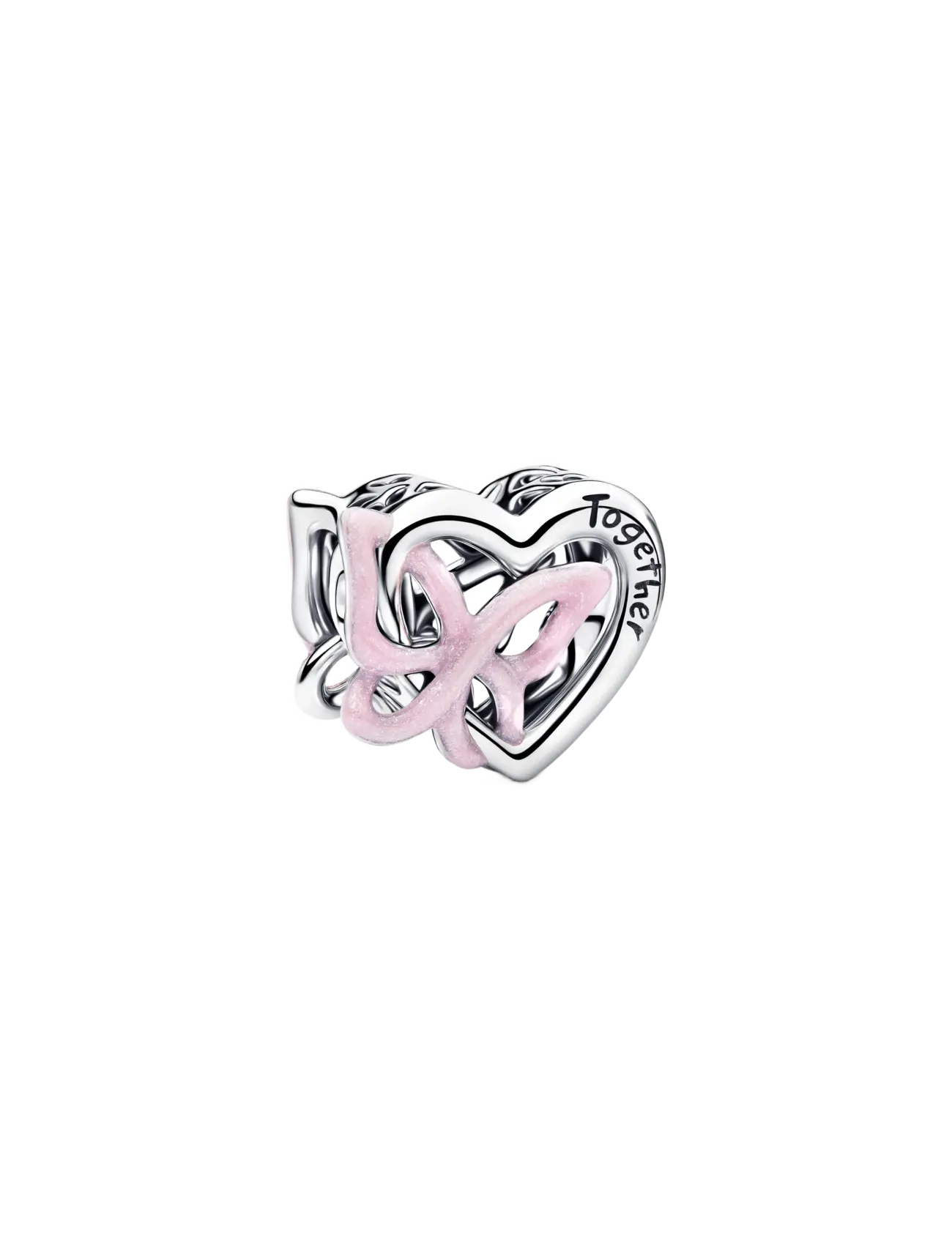 Pandora Entwined Heart & Butterfly Charm - Charms - PINK / pink/rose