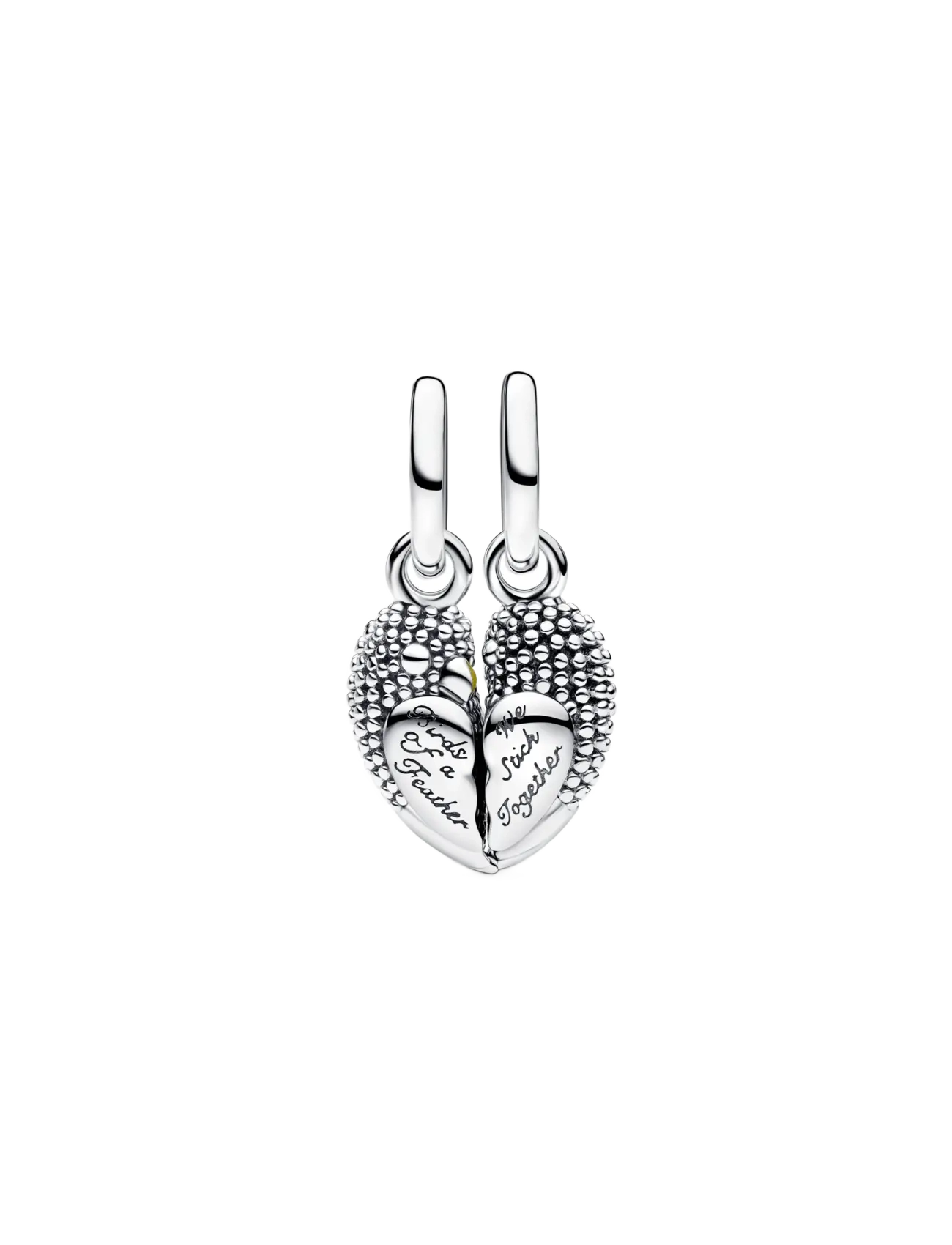 Pandora - Love Birds Splittable Dangle Charm - pendants - pink - 2