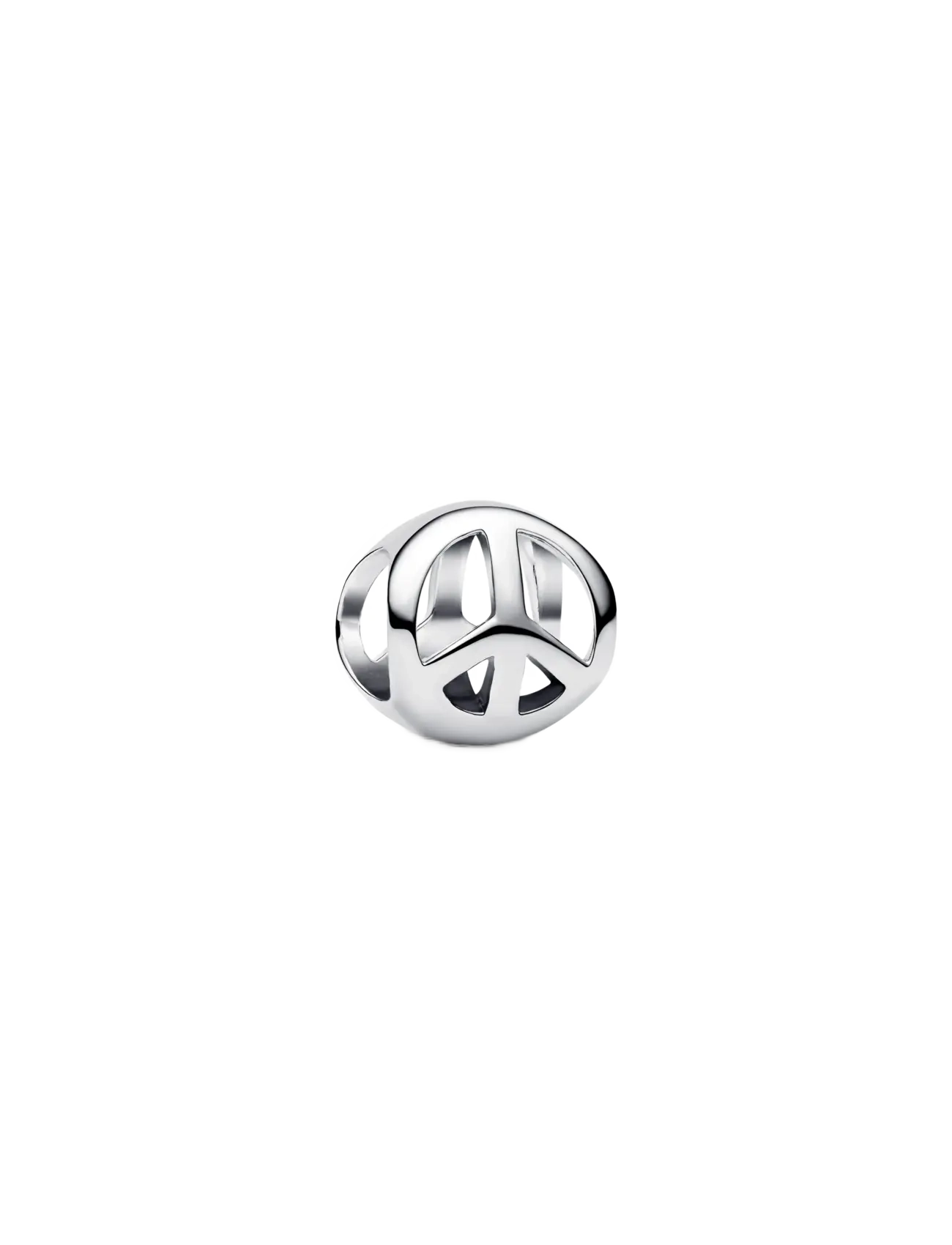 Pandora Peace Symbol Mini Charm, Fredstegn Mini Charm, Sølv, Str: ONE SIZE