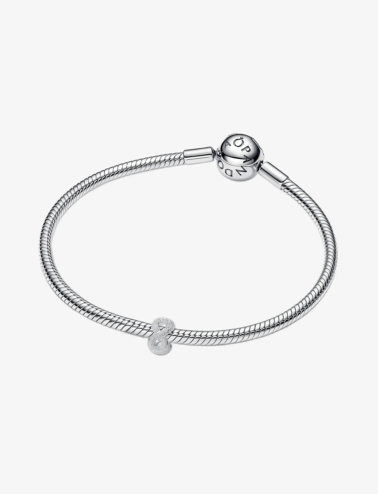 Pandora - Textured Infinity Symbol Mini Charm - vedhæng - no color - 1