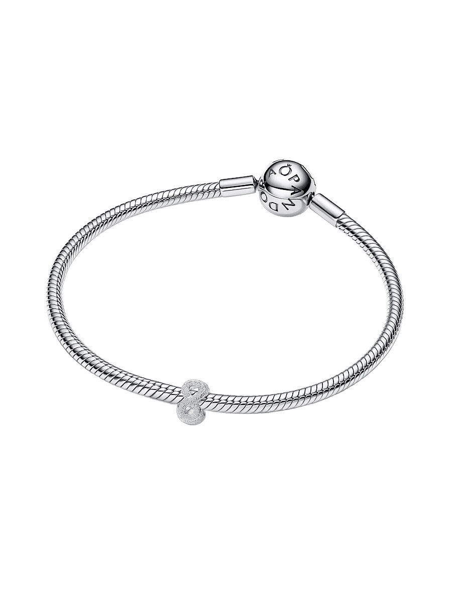 Pandora - Textured Infinity Symbol Mini Charm - hängen & berlocker - no color - 1